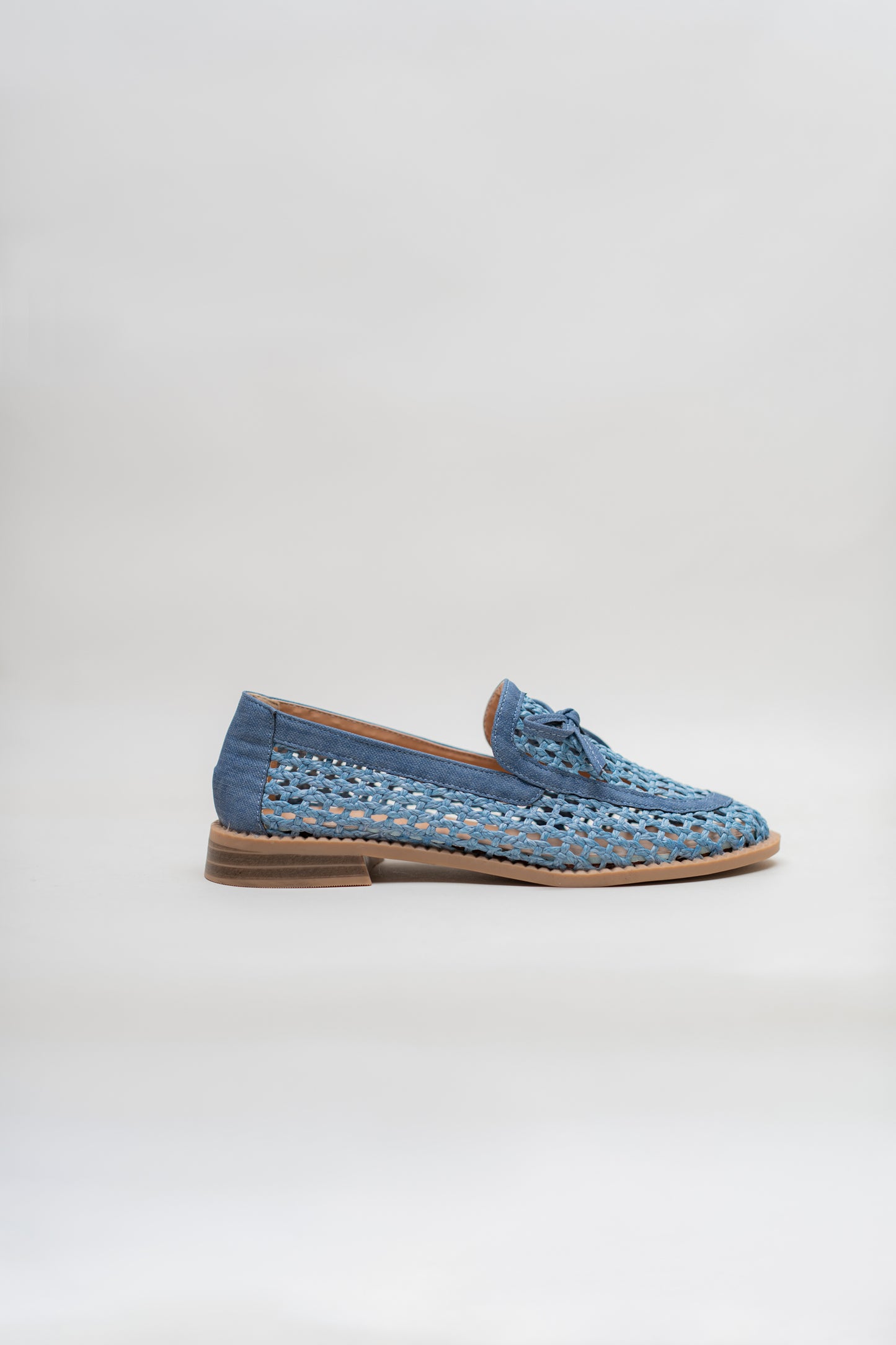 Blue Loafers With Bow Detail - Hustle N Holla