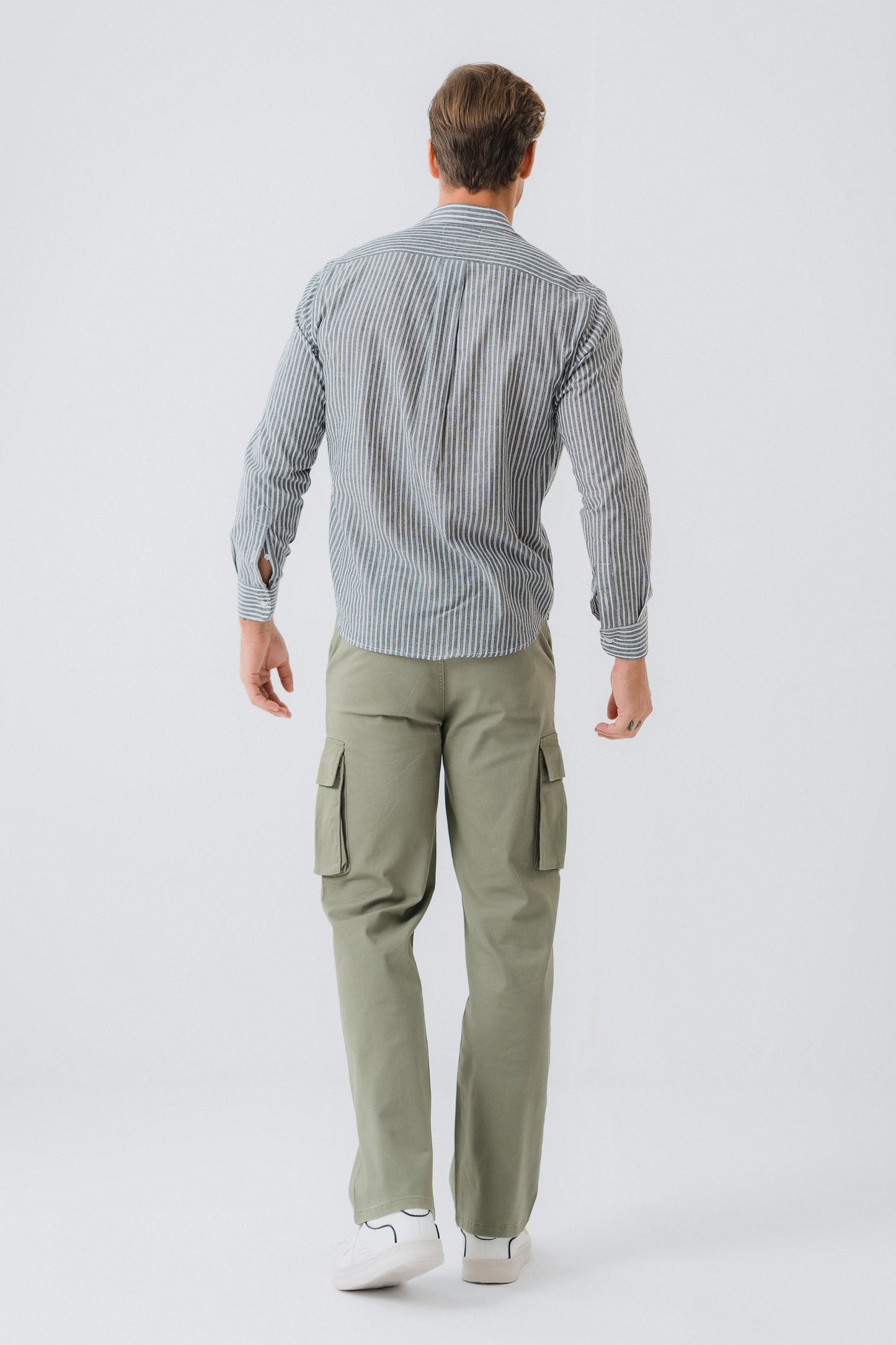 Black Relax Fit Striped Shirt - Hustle N Holla