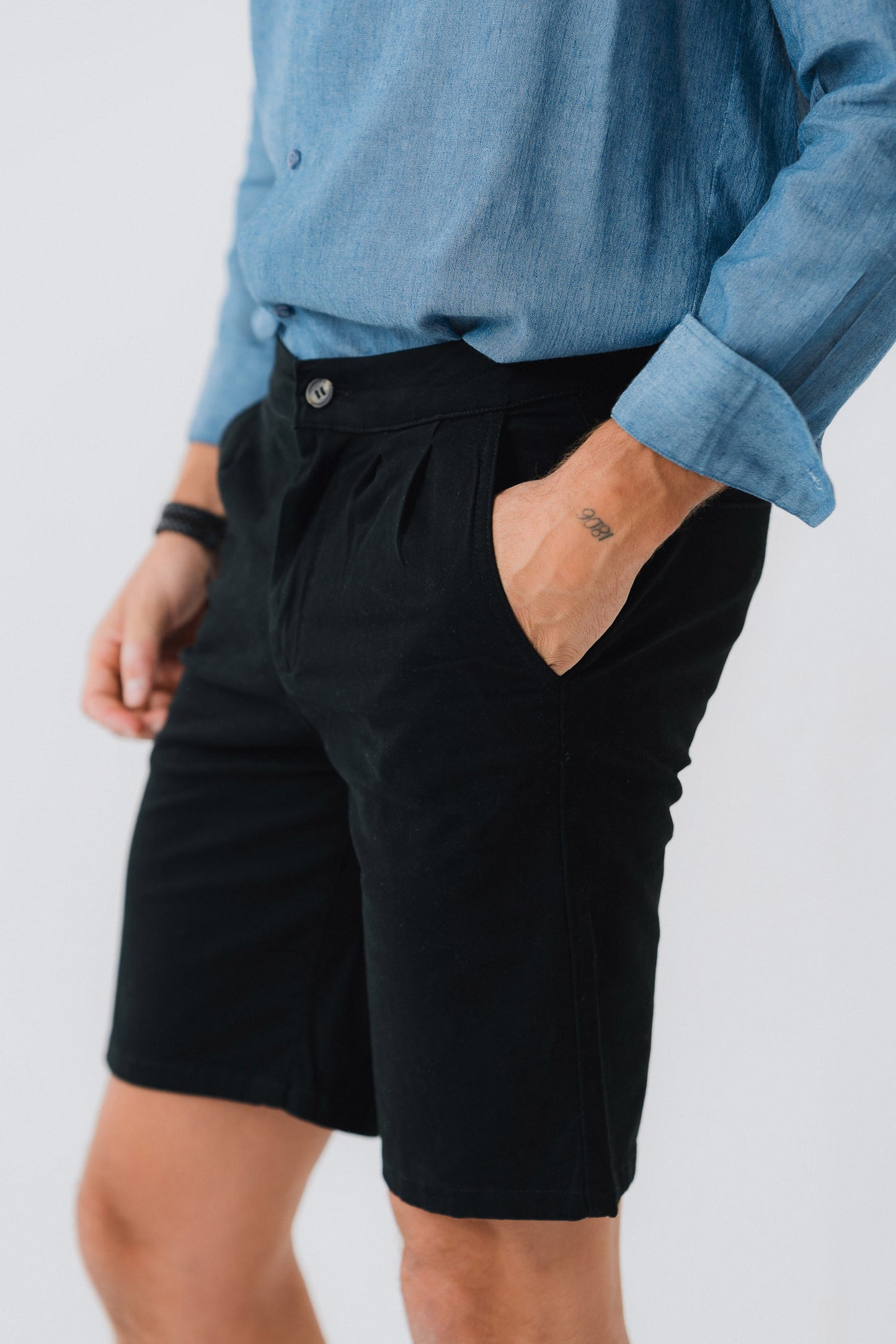 Black Regular Fit Chino Shorts - Hustle N Holla