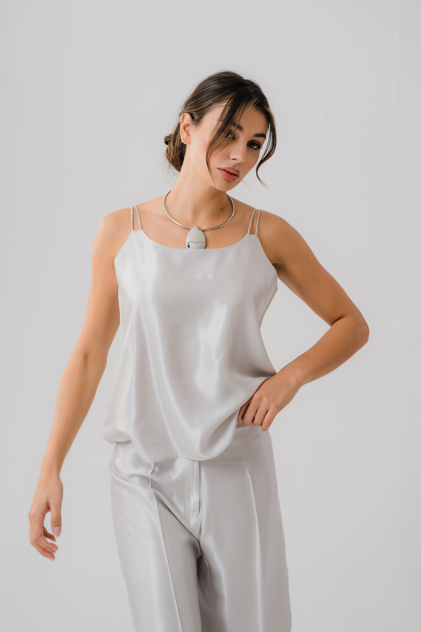 Strappy Silk Top - Hustle N Holla