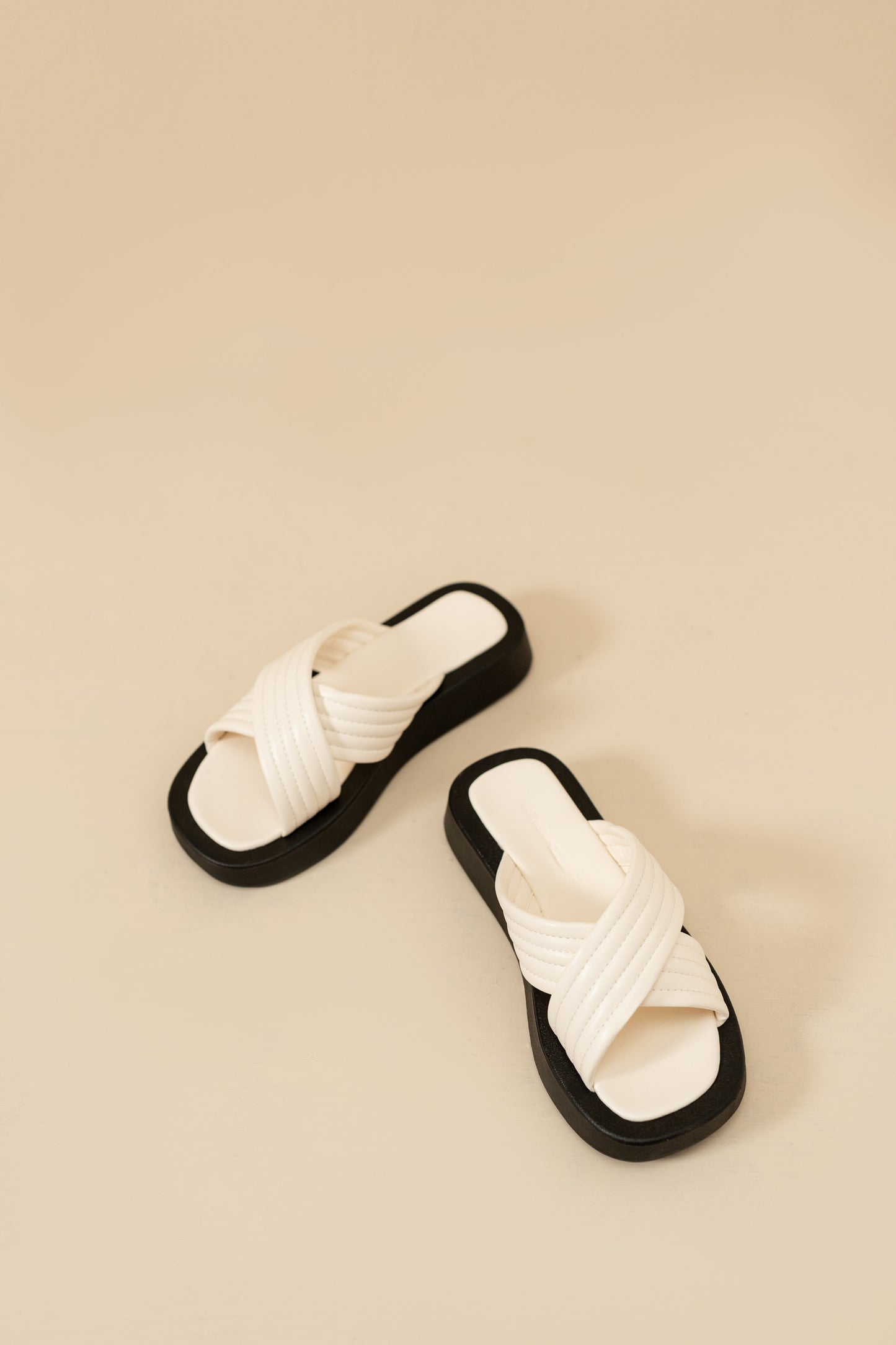 Off-White Criss-Cross Chunky Flats