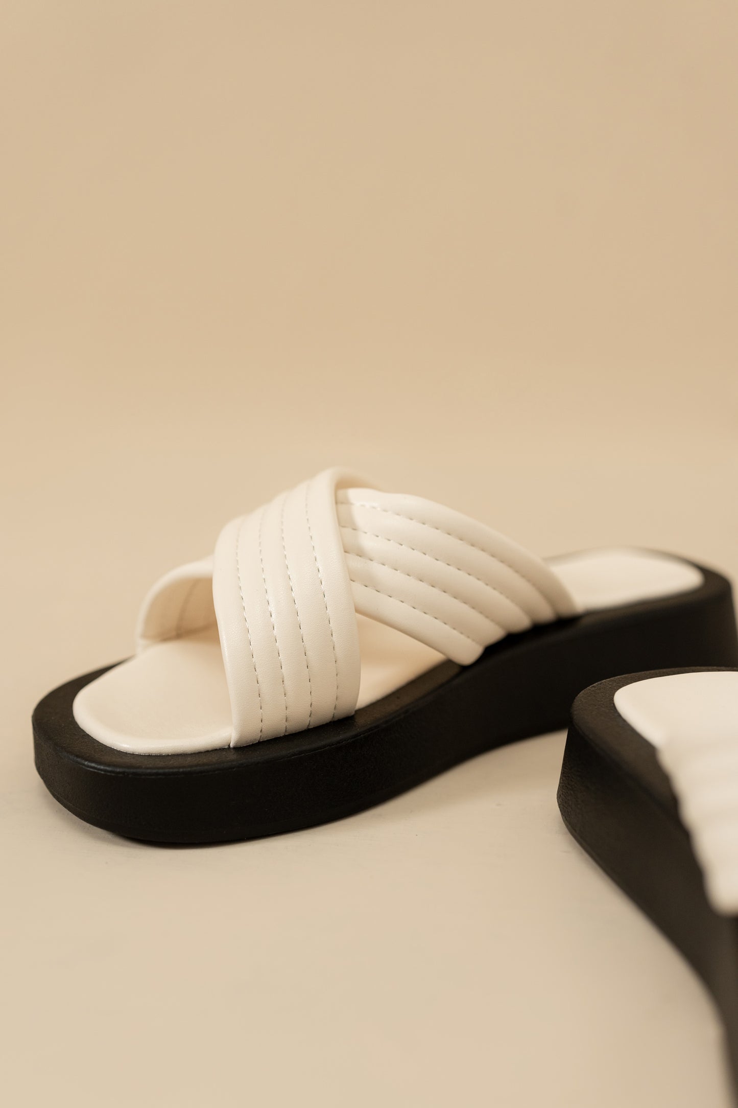 Off-White Criss-Cross Chunky Flats