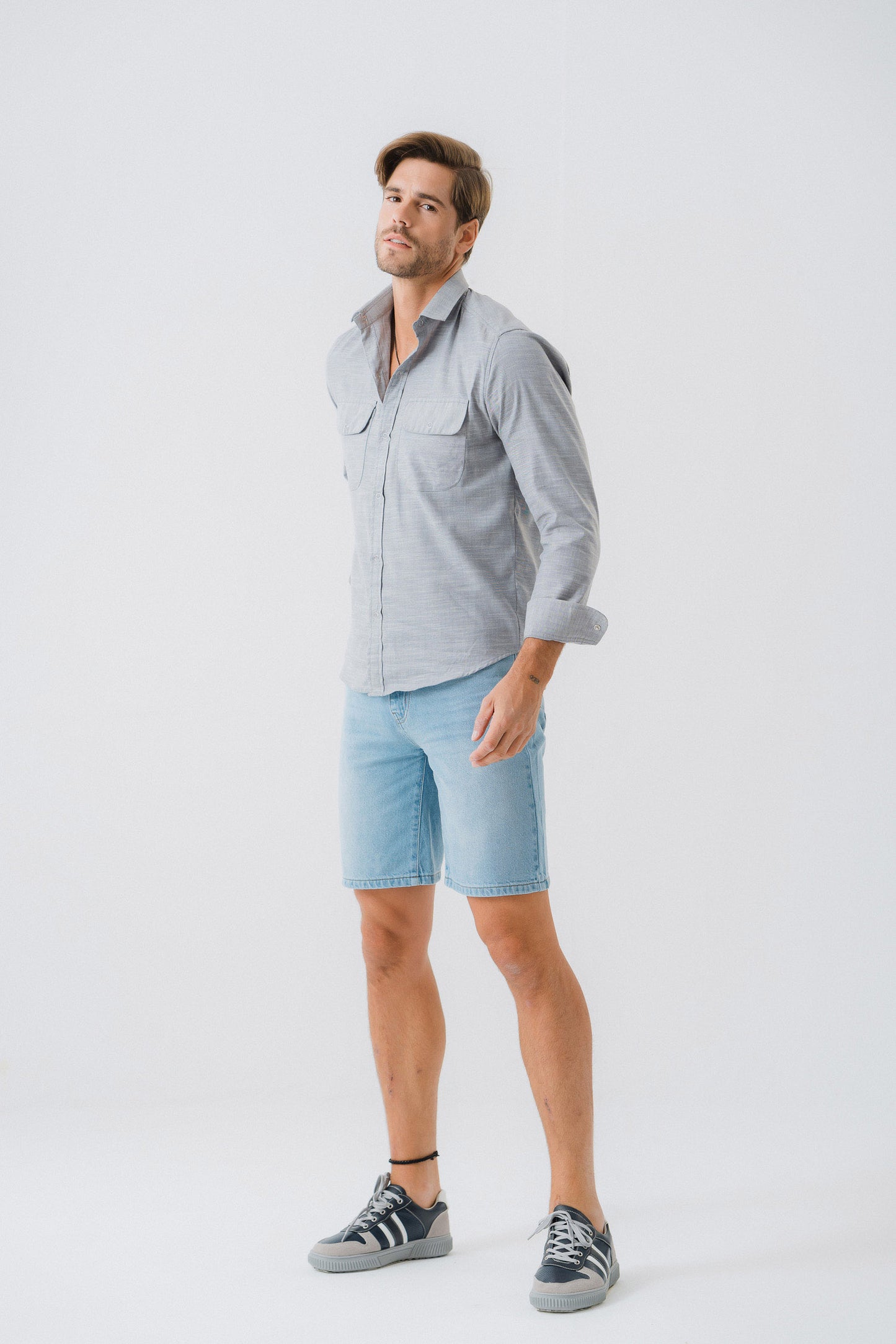 Grey Regular Fit Shirt - Hustle N Holla