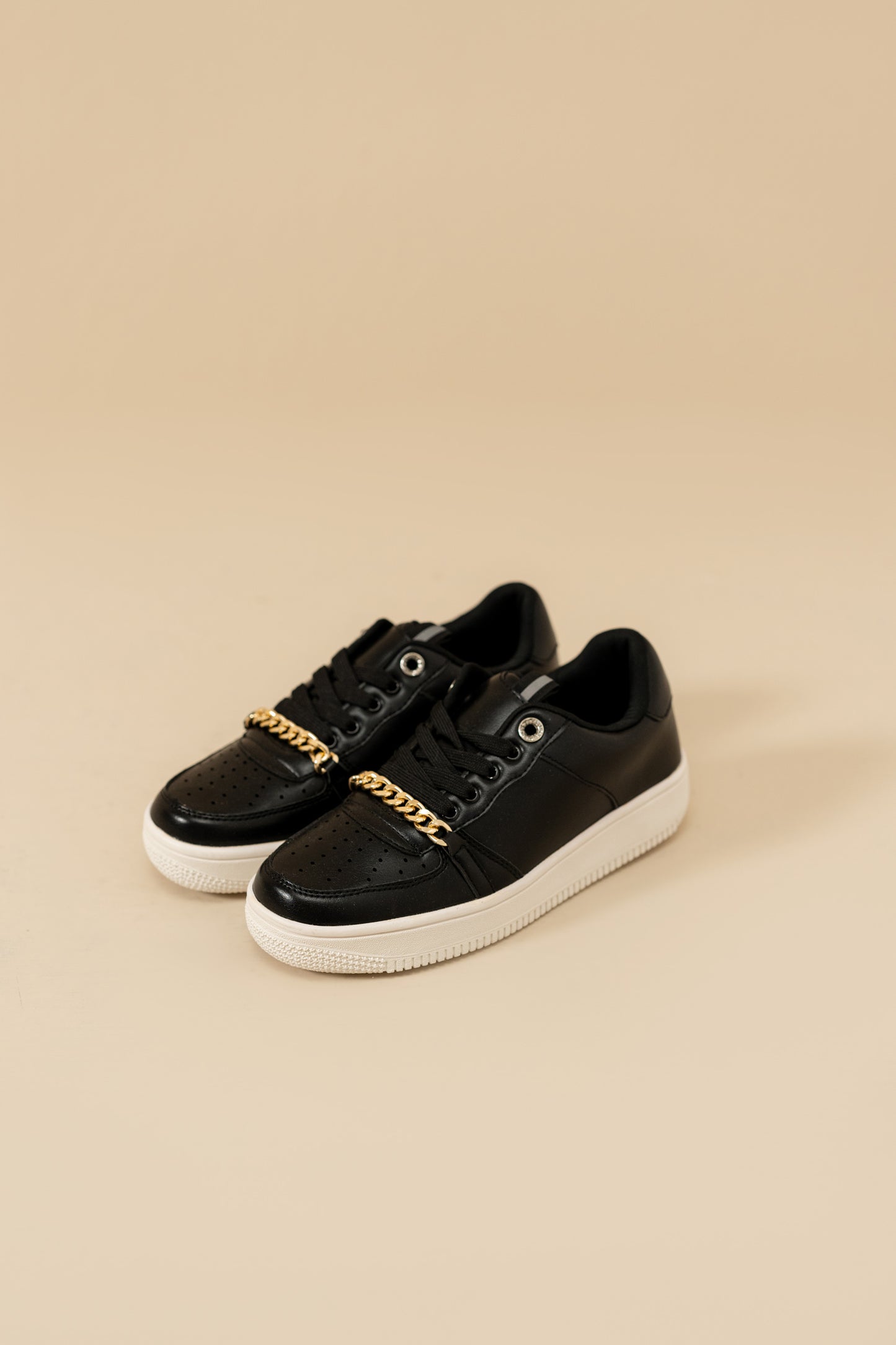 Black Sneakers with chain detail