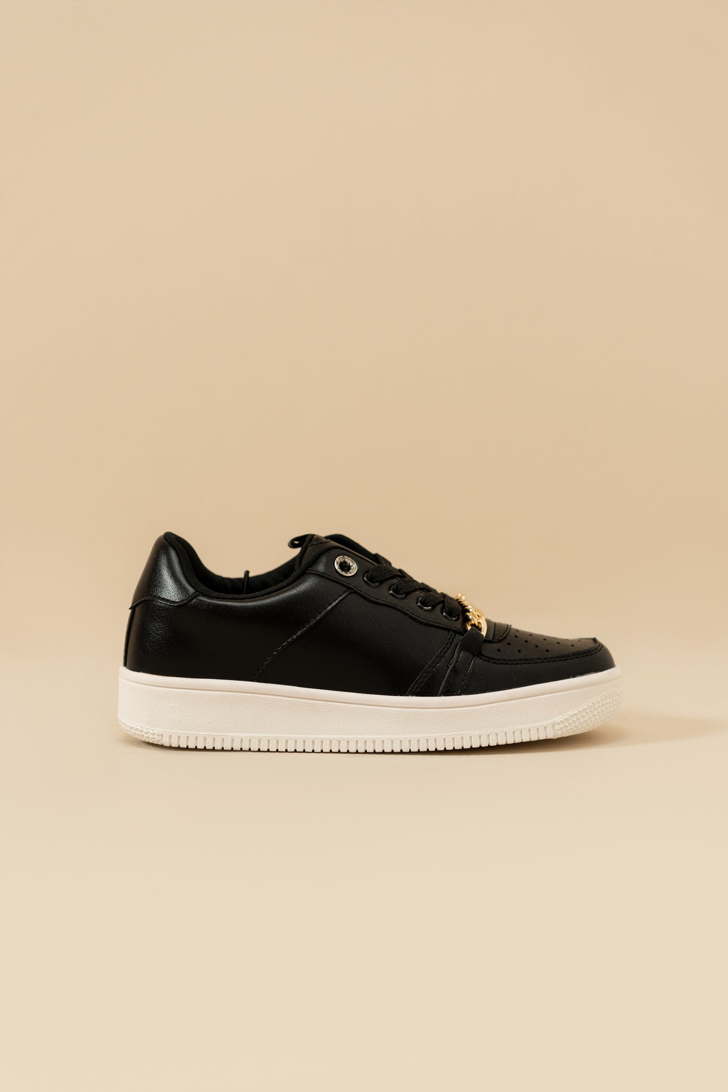 Black Sneakers with chain detail