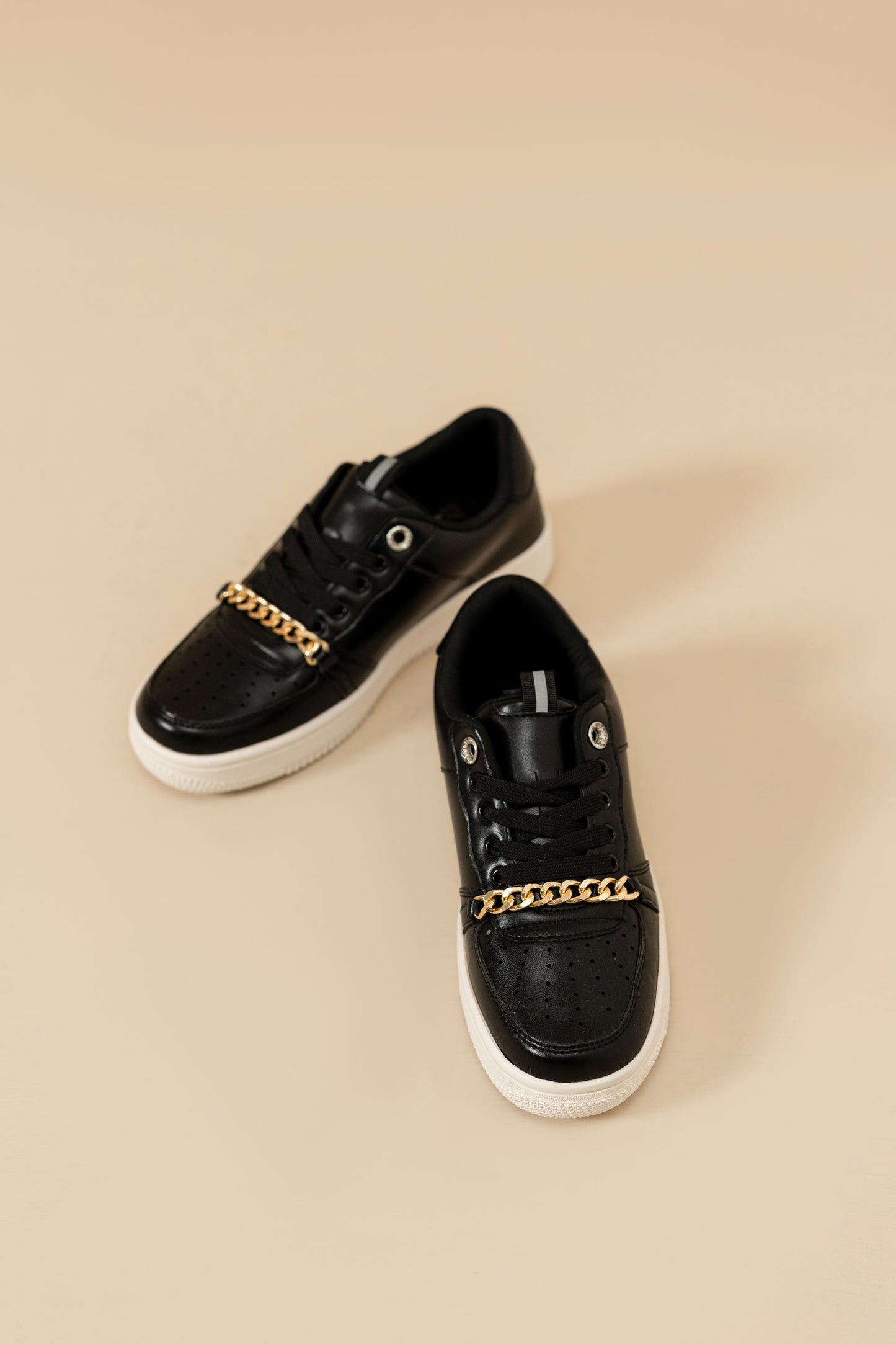 Black Sneakers with chain detail