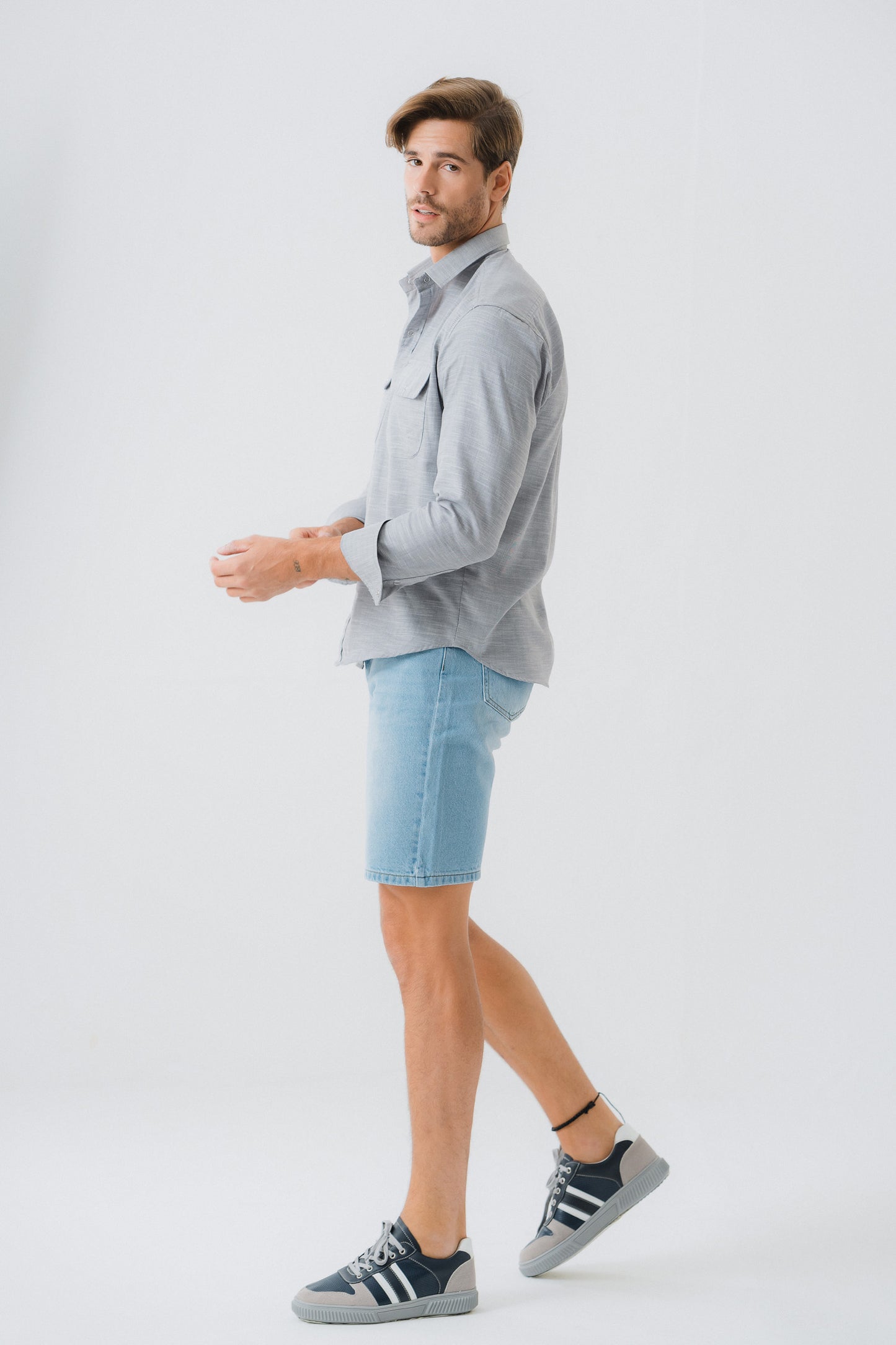 Grey Regular Fit Shirt - Hustle N Holla