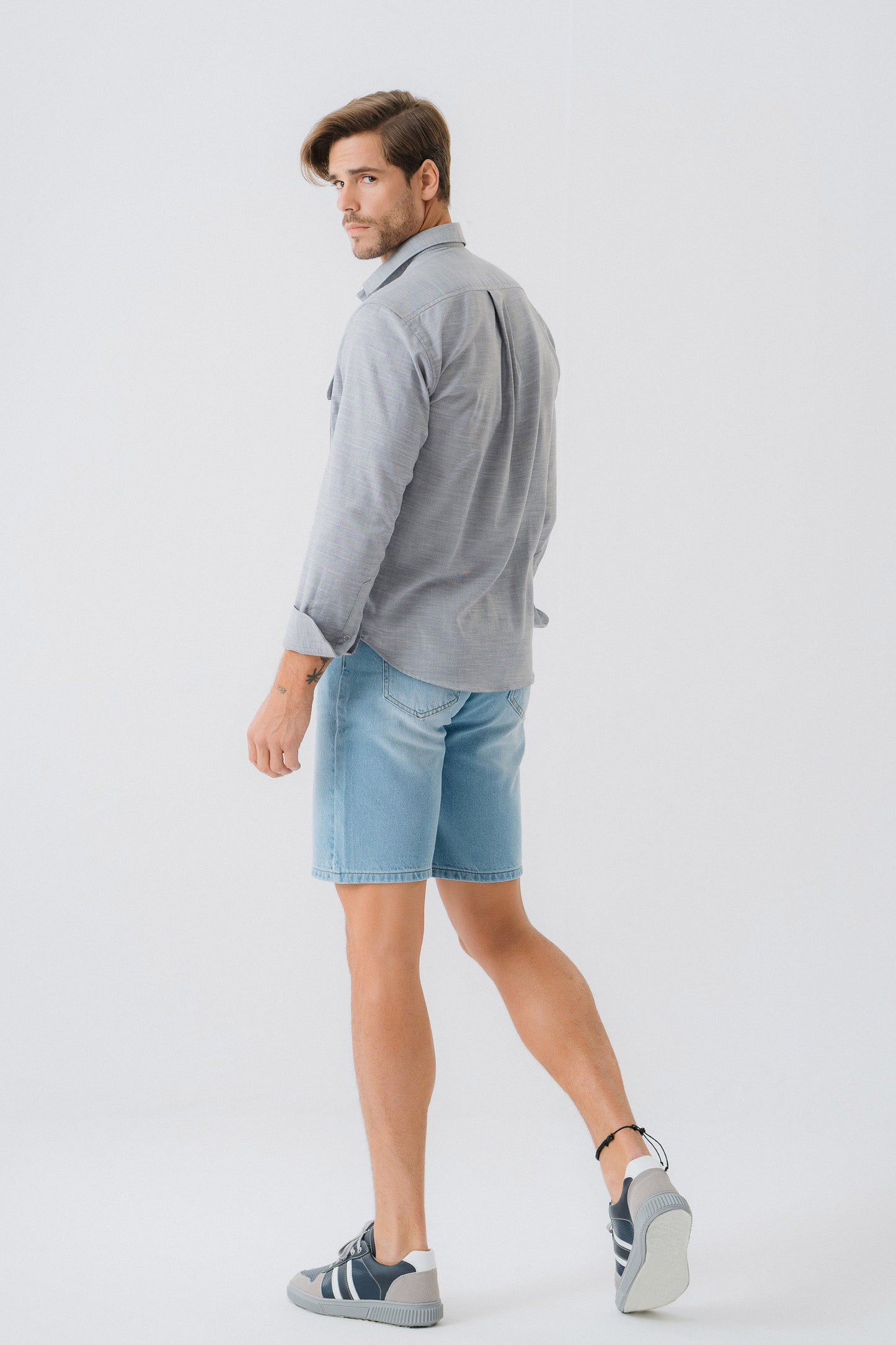 Grey Regular Fit Shirt - Hustle N Holla