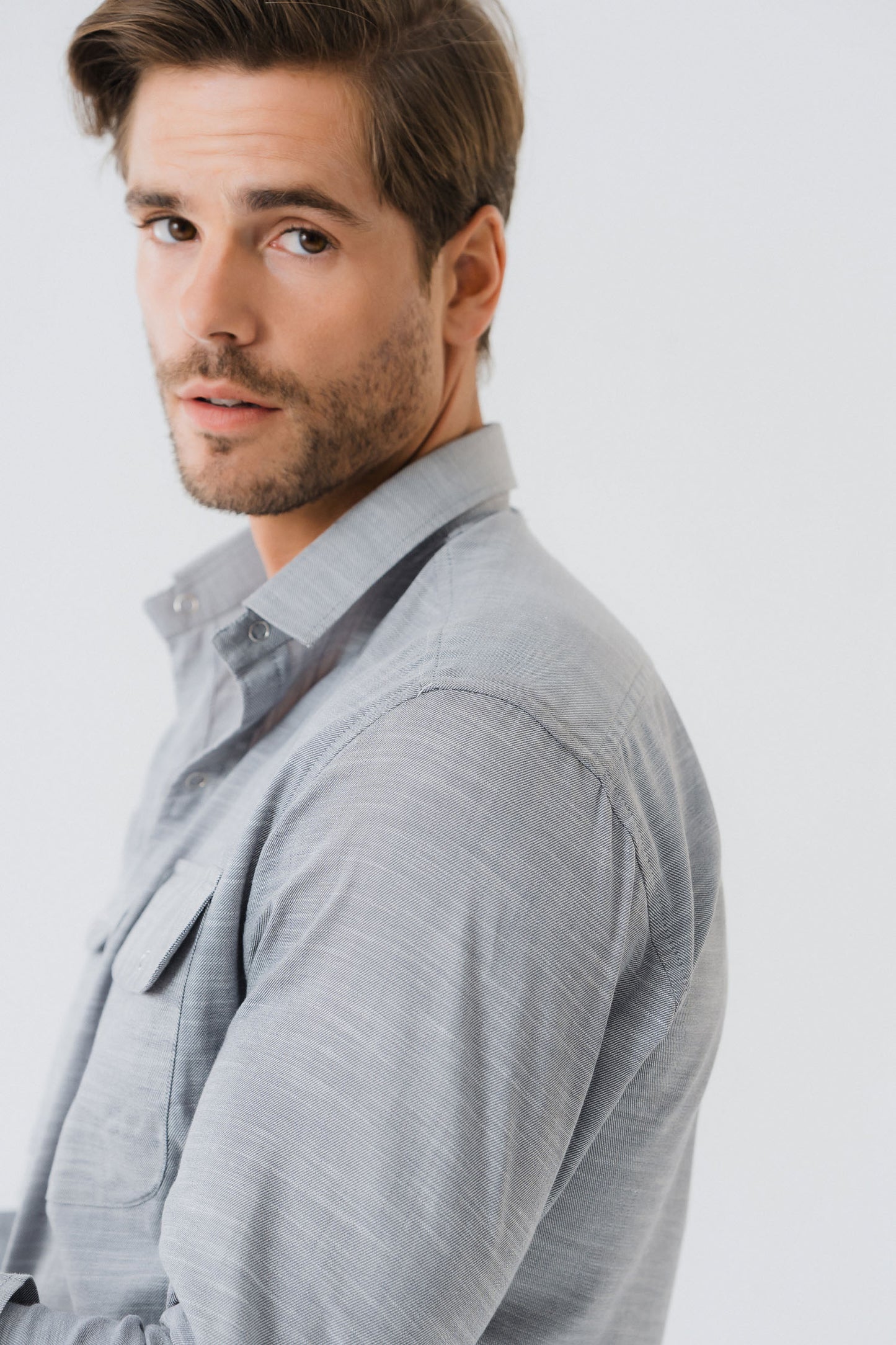 Grey Regular Fit Shirt - Hustle N Holla