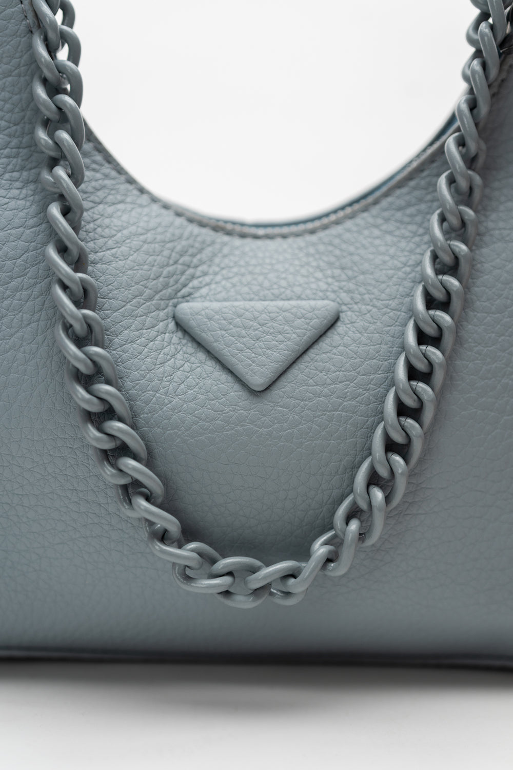 Light Blue Chain Accent Handbag