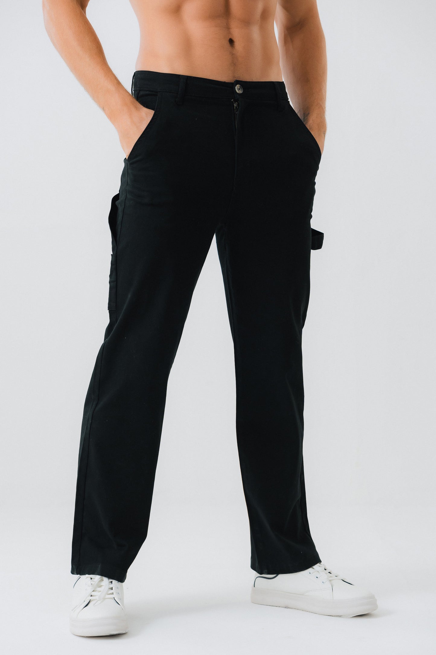 Black Regular Fit Chino Pants - Hustle N Holla