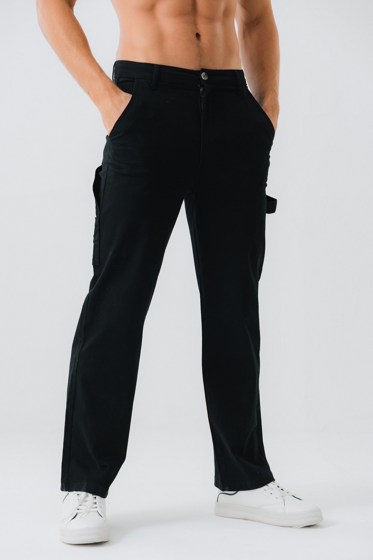 Black Regular Fit Chino Pants - Hustle N Holla