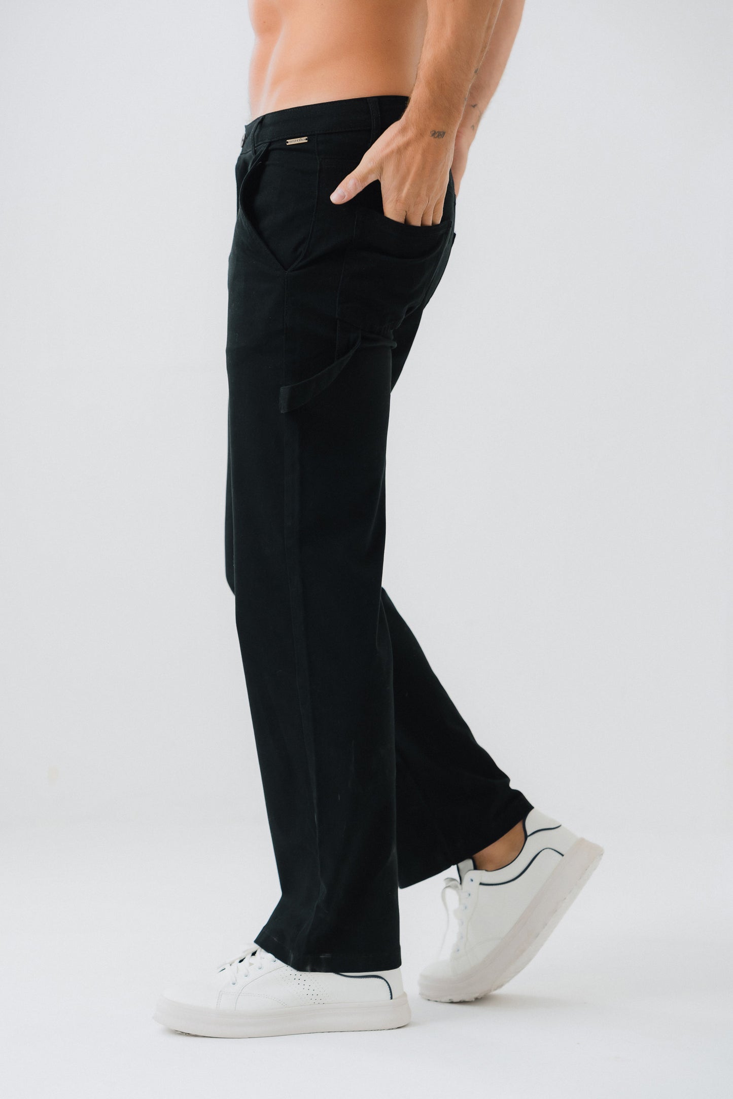 Black Regular Fit Chino Pants - Hustle N Holla