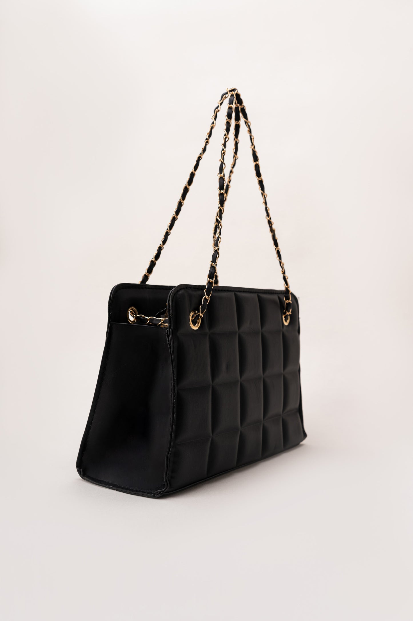 Black Quilted Shoulder Bag - Hustle N Holla