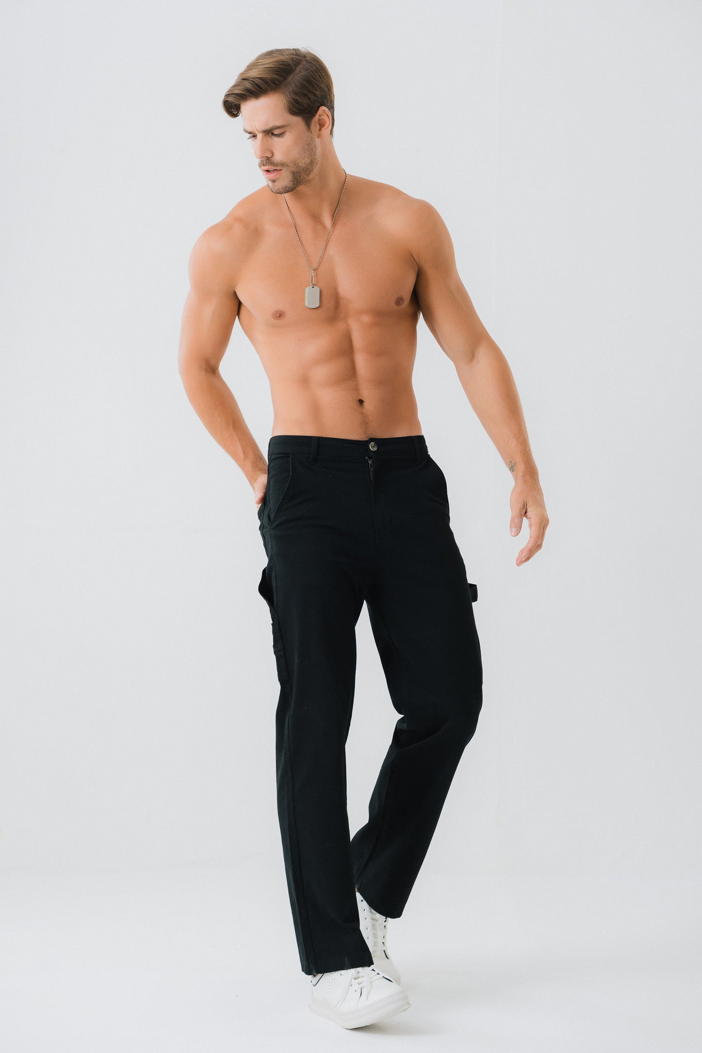 Black Regular Fit Chino Pants - Hustle N Holla