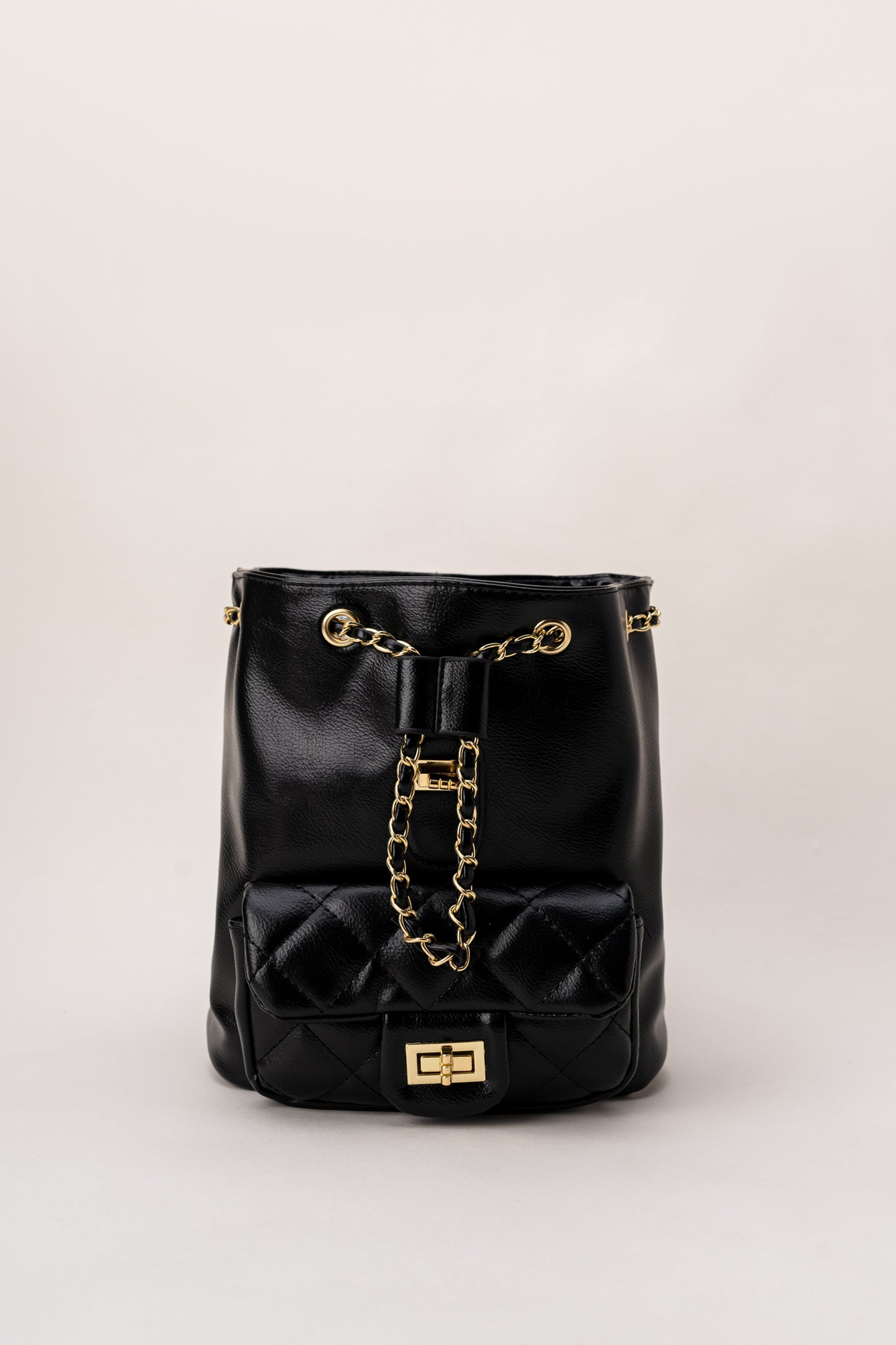 Black Quilted Backpack - Hustle N Holla