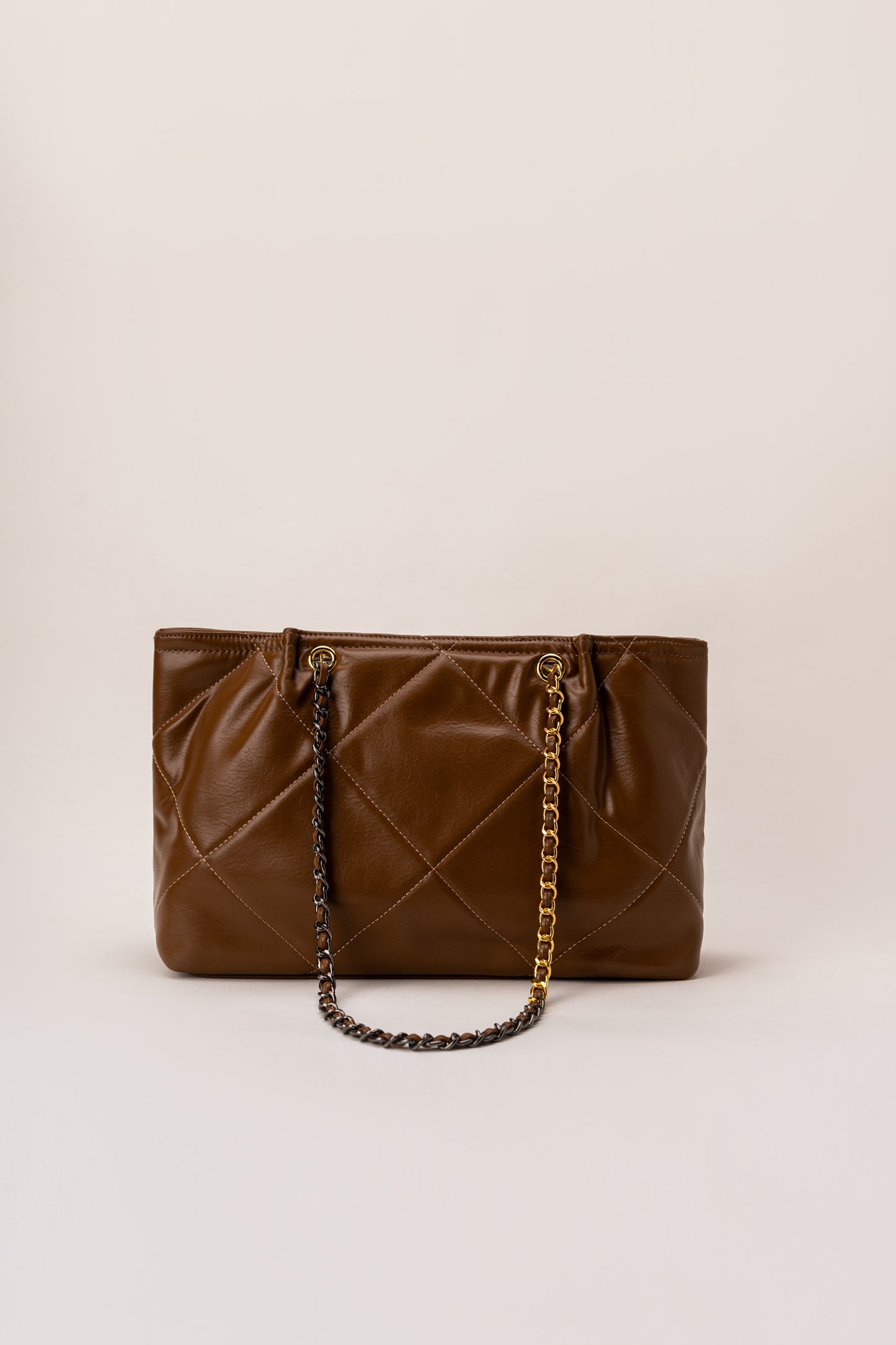 Tan Contrast Chain Bag