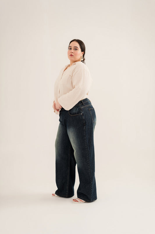 Dark Wash Plus Size Straight Fit Jeans
 - Hustle N Holla