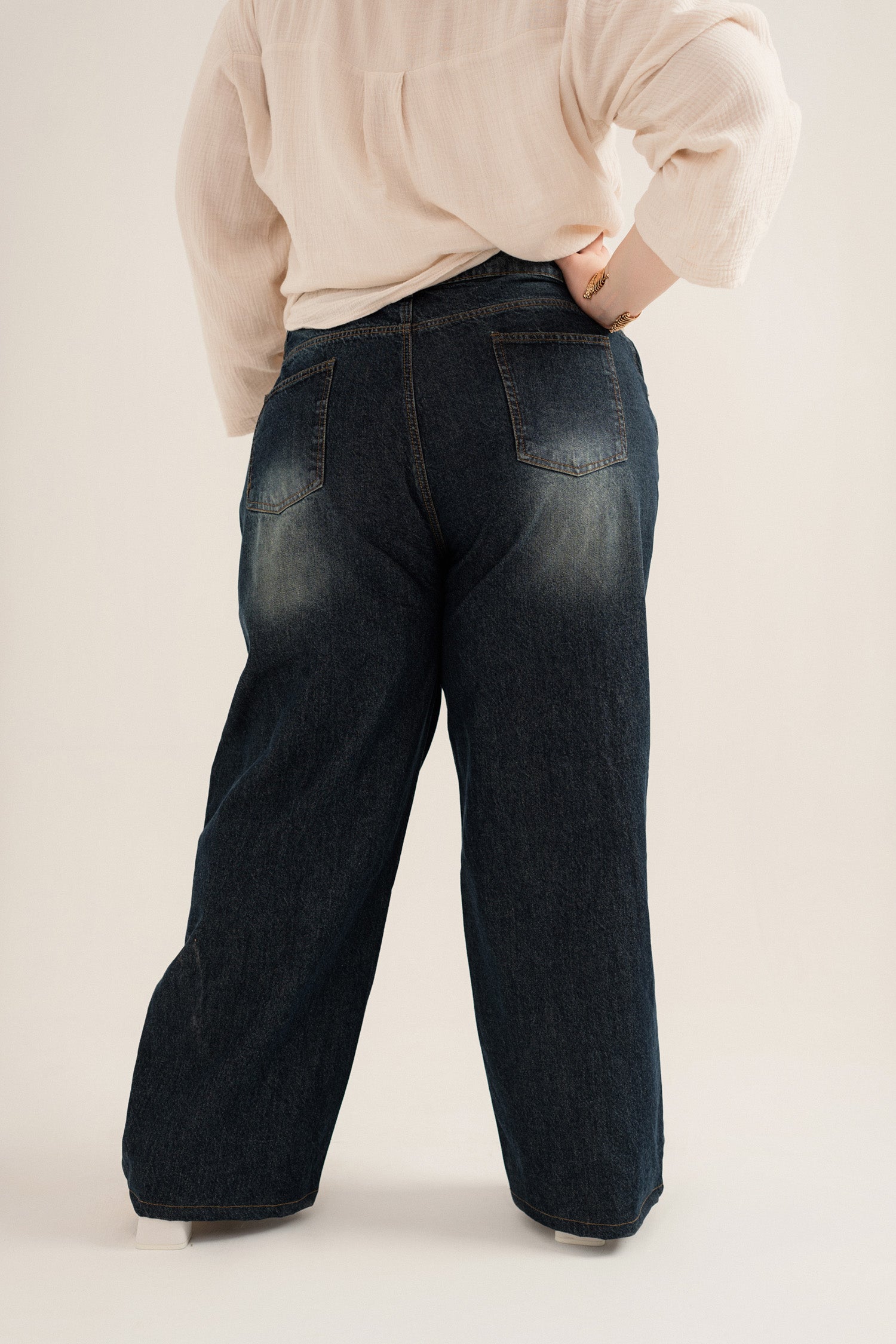Dark Wash Plus Size Straight Fit Jeans
 - Hustle N Holla