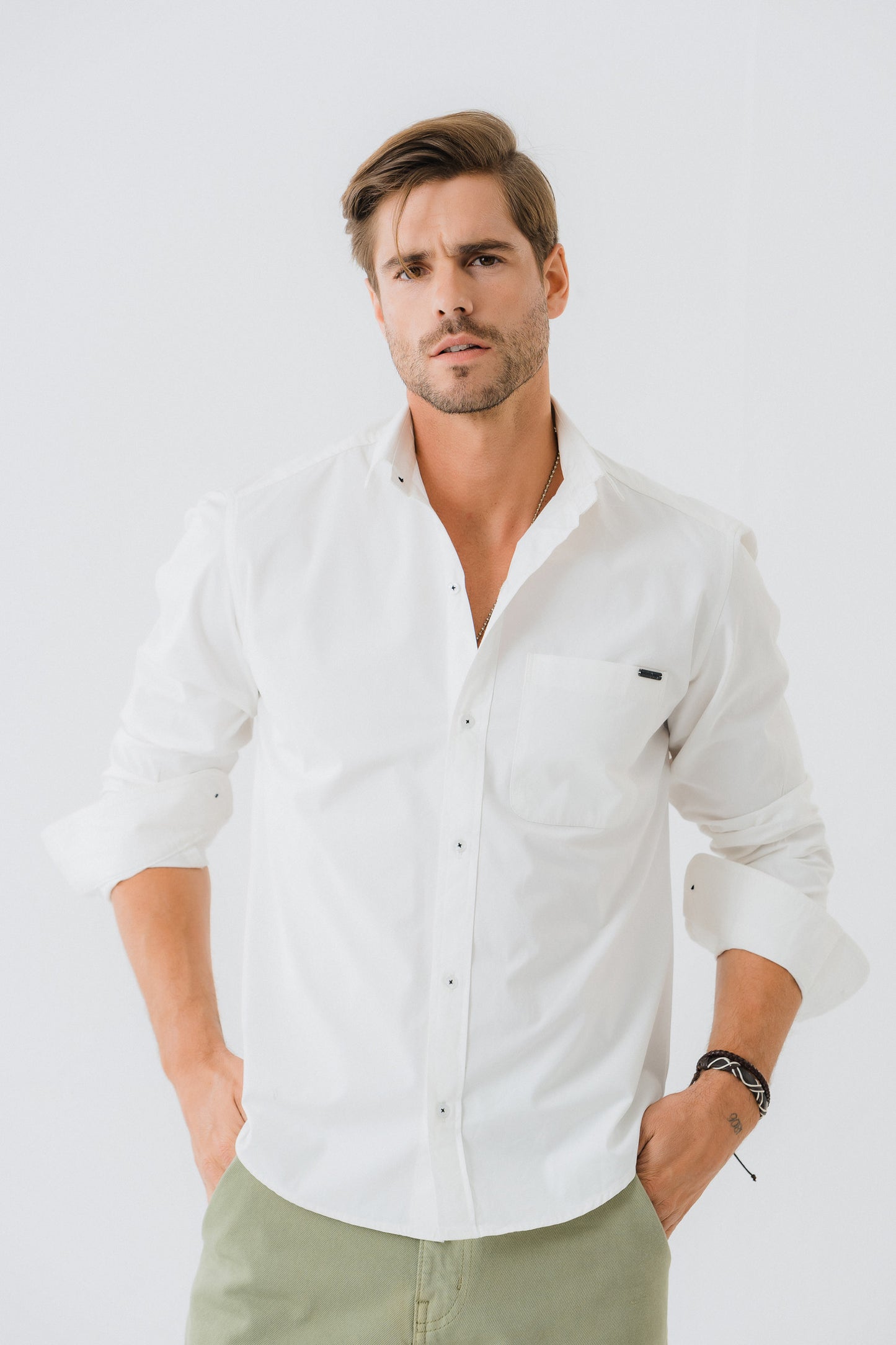 White Full Sleeve Shirt - Hustle N Holla