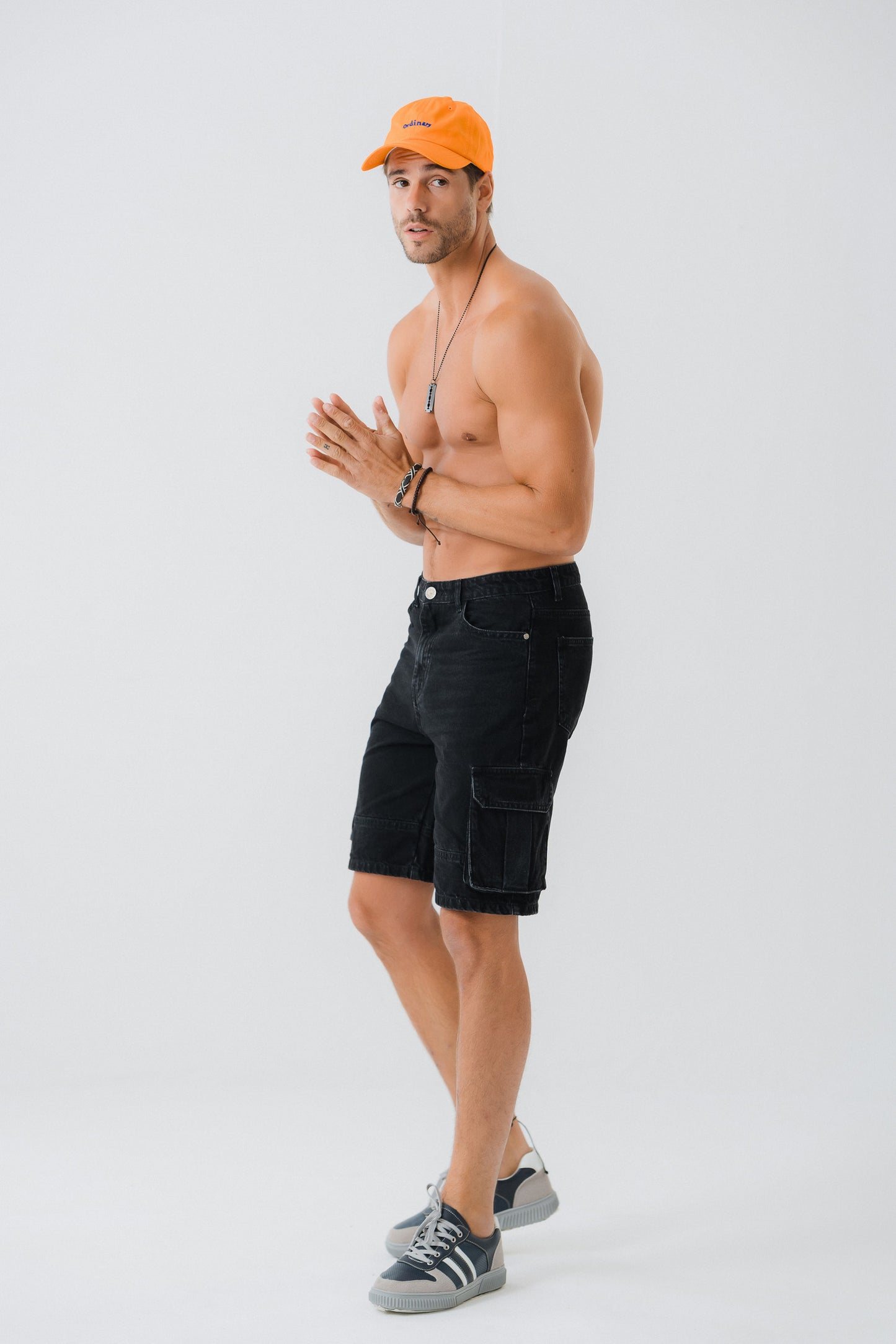 Black Cargo Denim Shorts - Hustle N Holla
