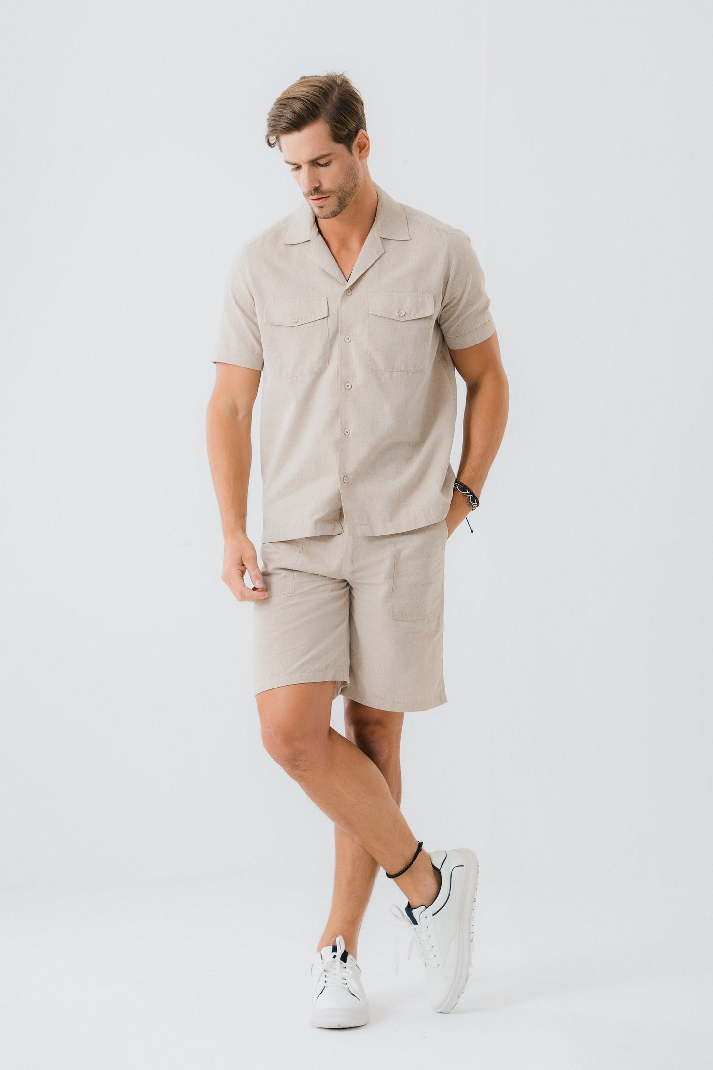 Beige Regular Fit Shirt - Hustle N Holla