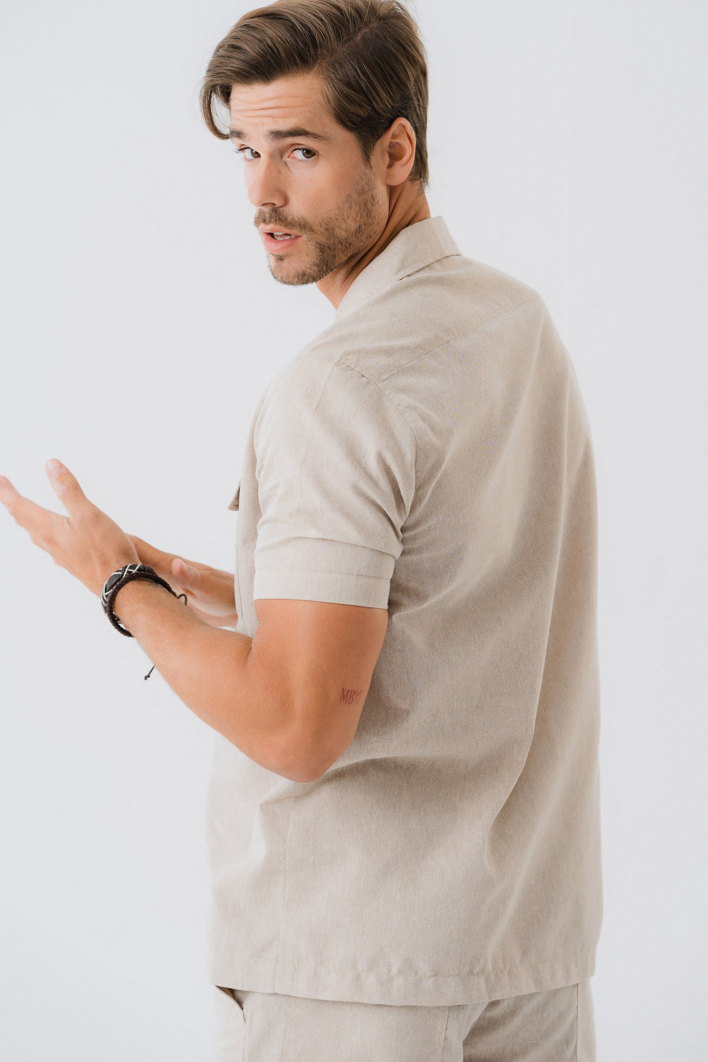 Beige Regular Fit Shirt - Hustle N Holla