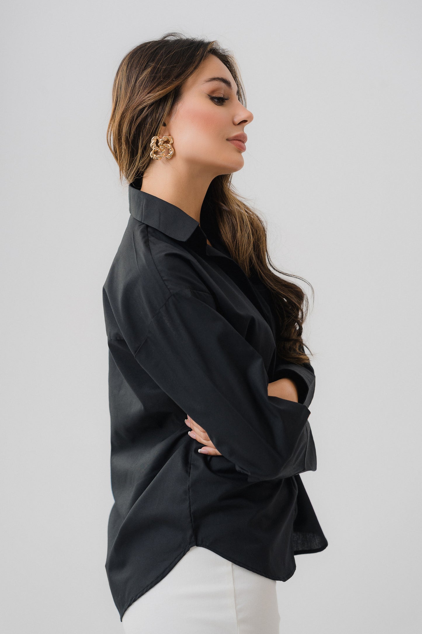 Black Full Sleeves Shirt - Hustle N Holla