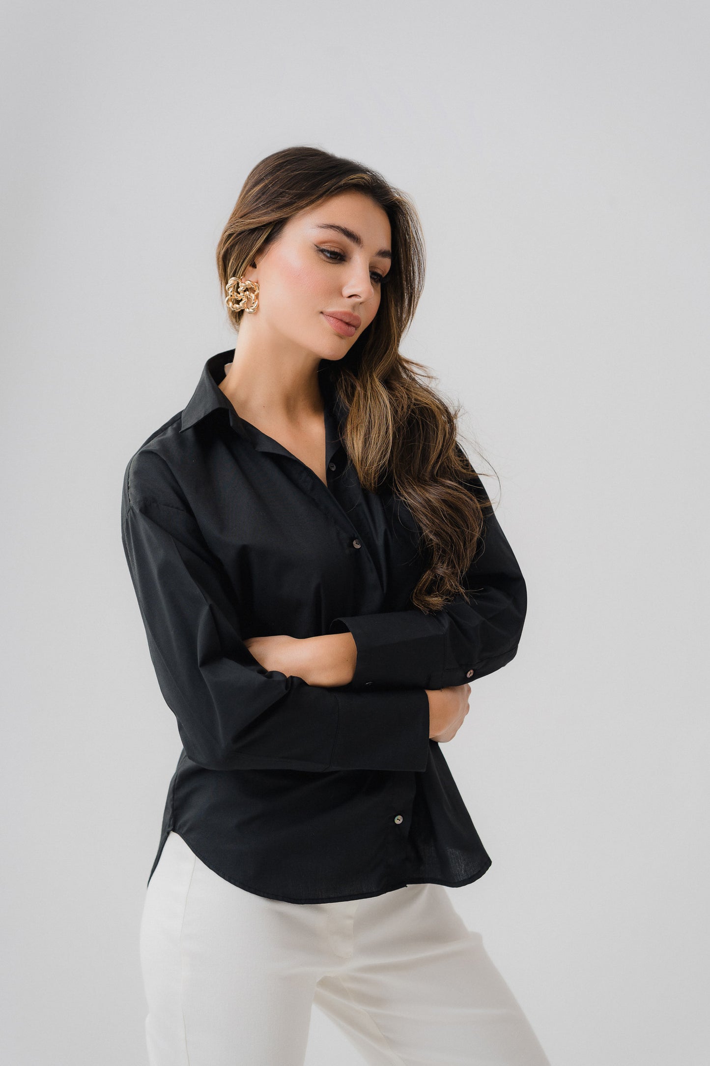 Black Full Sleeves Shirt - Hustle N Holla