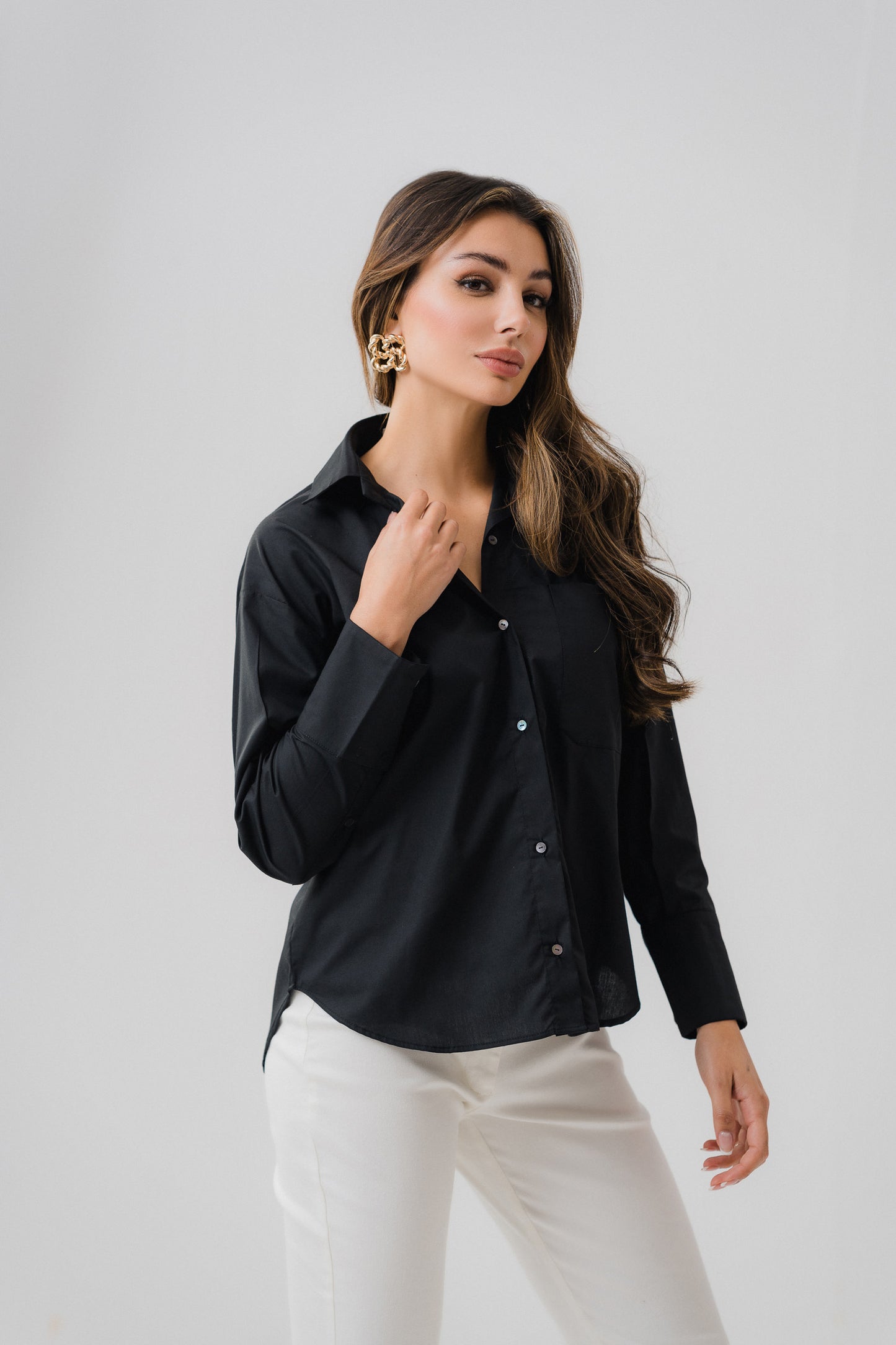 Black Full Sleeves Shirt - Hustle N Holla