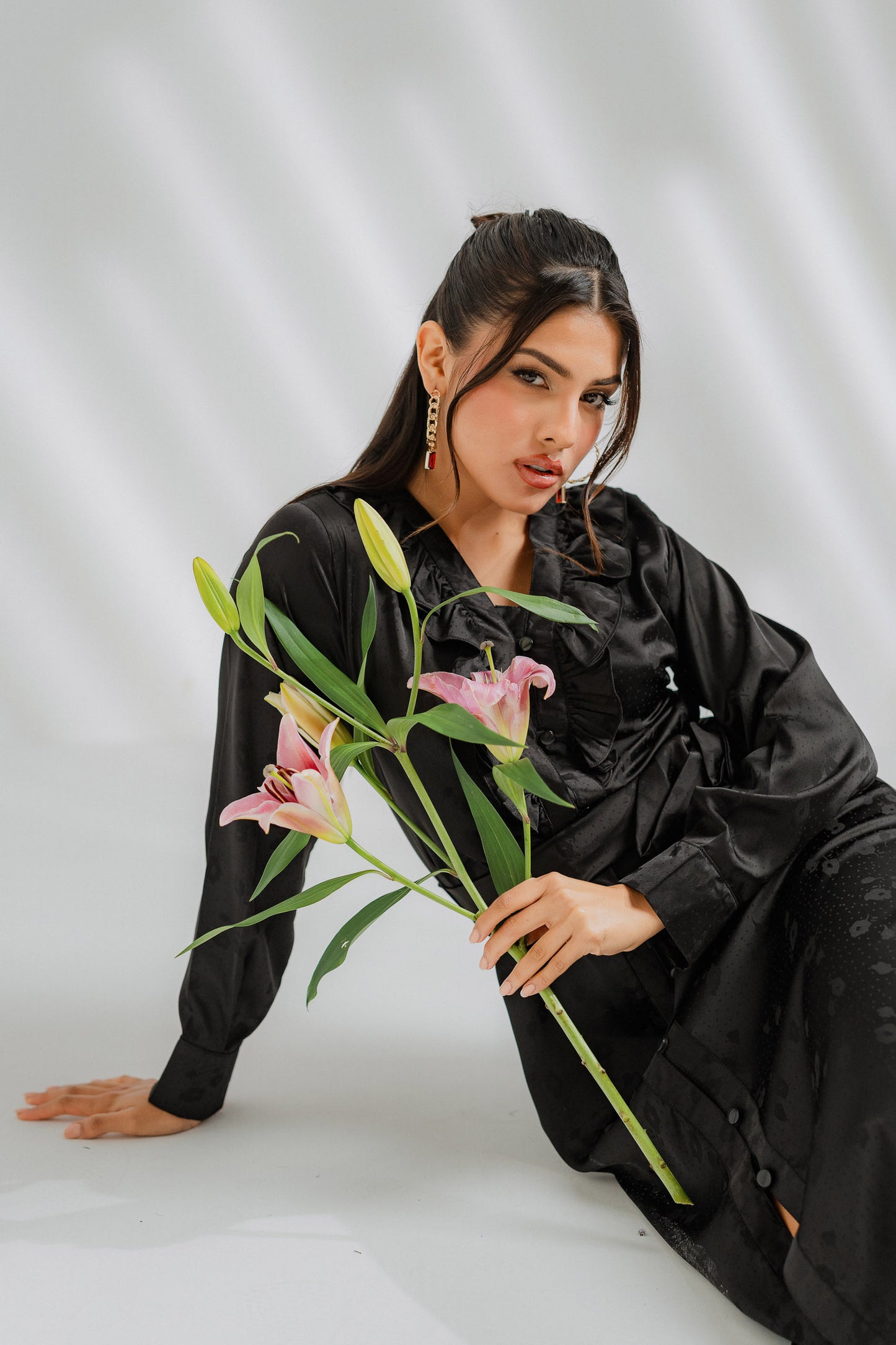 Black Silk Minor Fault Dress - Hustle N Holla