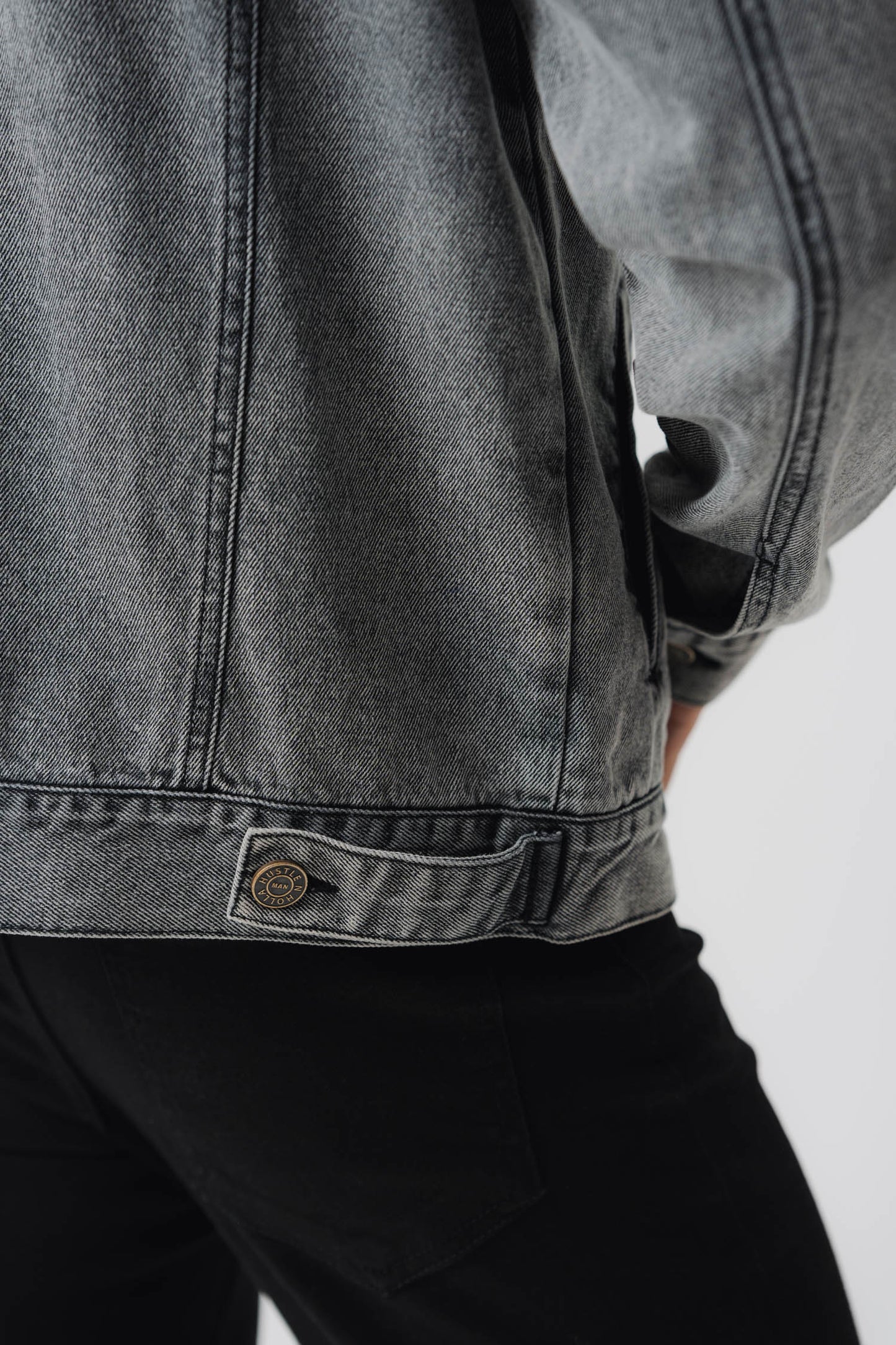 Grey Denim Trucker Jacket - Hustle N Holla