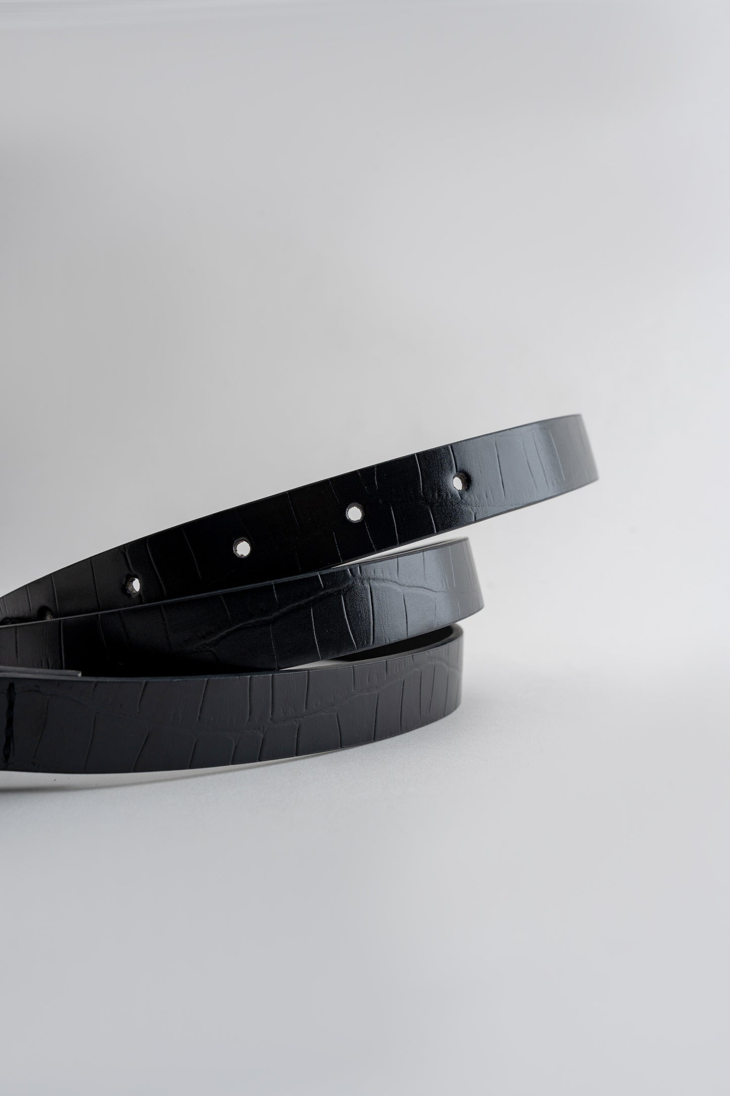 Black belt with silver buckle