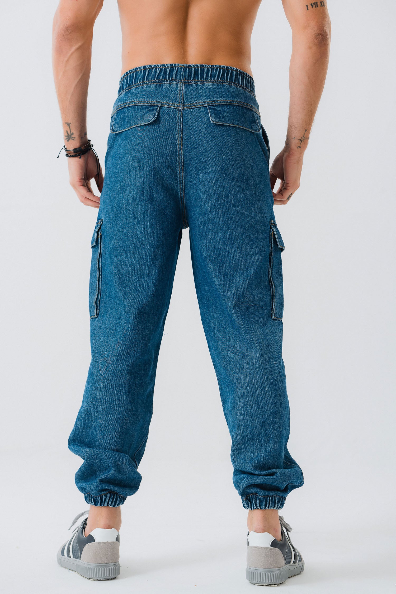 Everyday Blue Denim Joggers - Hustle N Holla