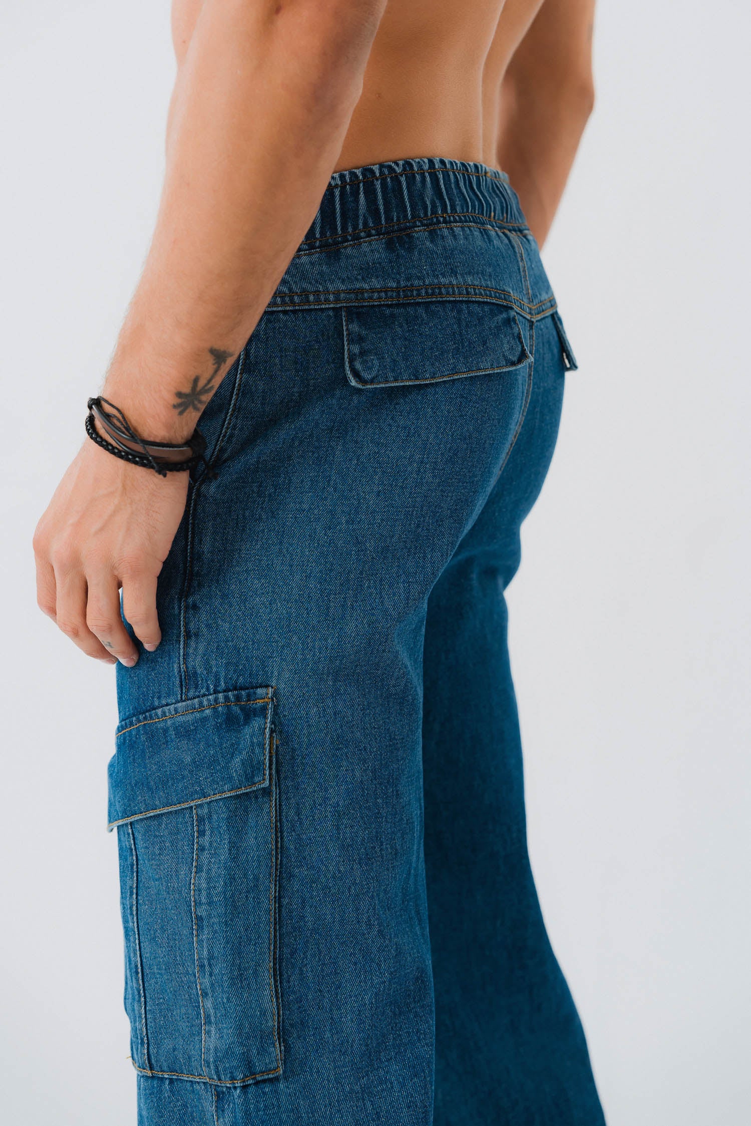 Everyday Blue Denim Joggers - Hustle N Holla