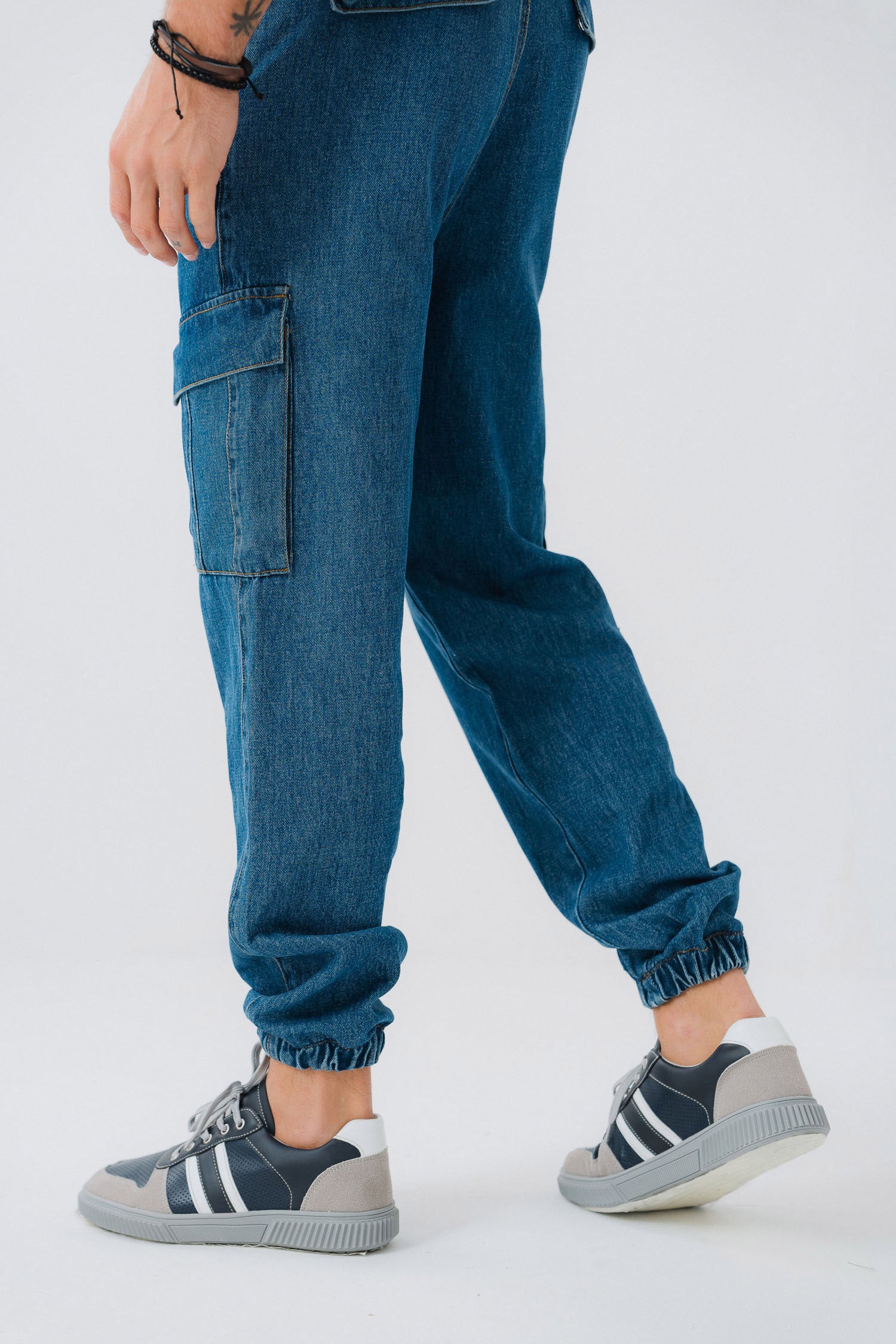 Everyday Blue Denim Joggers - Hustle N Holla