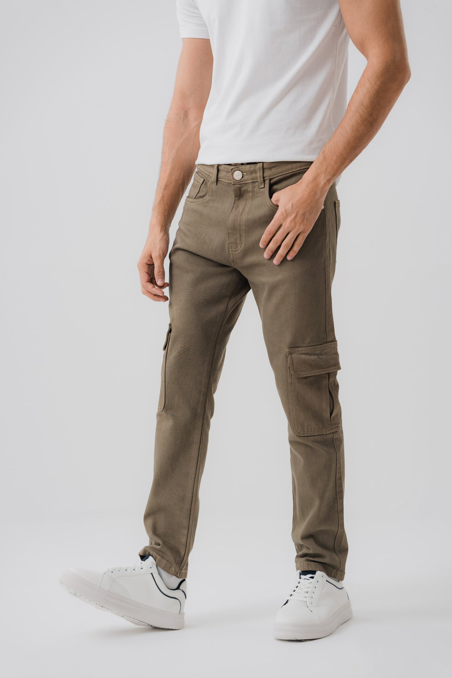 Khaki Denim Jeans - Hustle N Holla