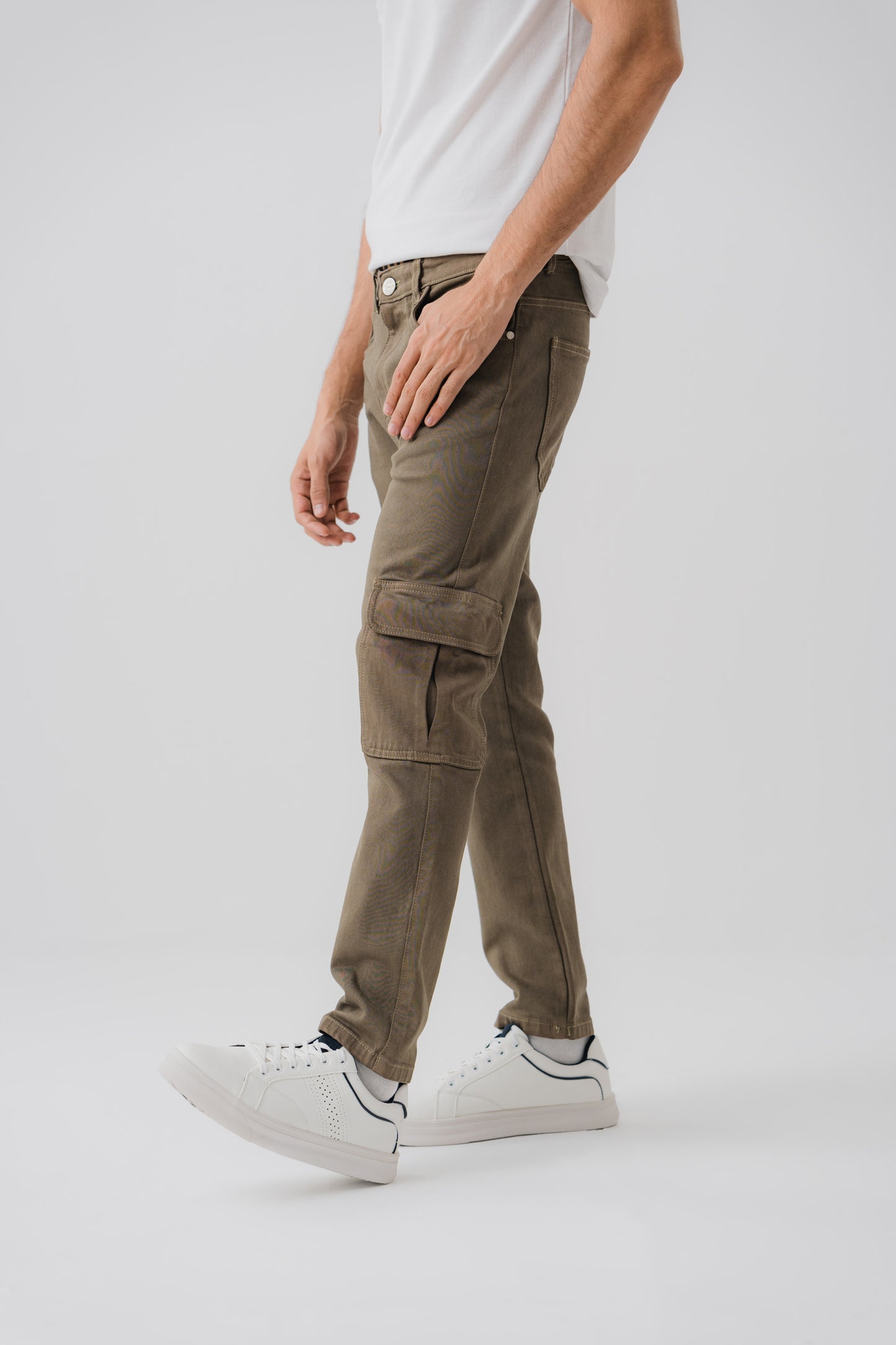 Khaki Denim Jeans - Hustle N Holla