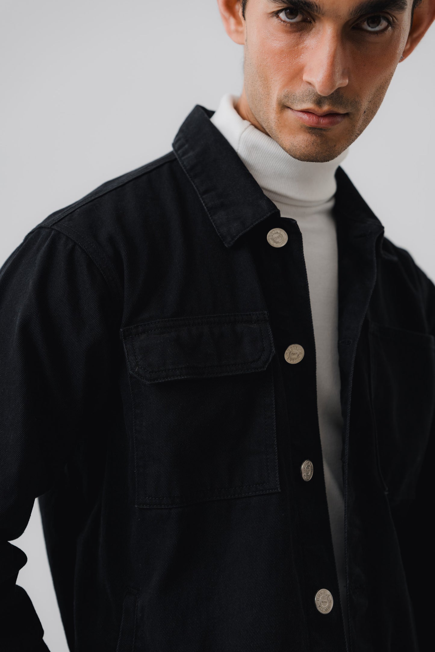 Black Multiple Pockets Denim Jacket - Hustle N Holla