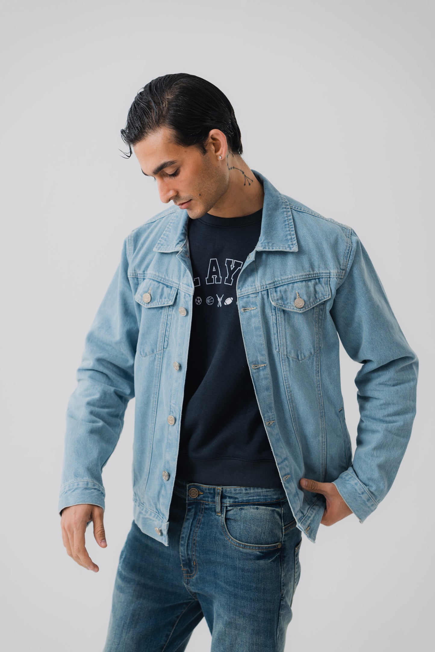 Blue Everyday Denim Jacket - Hustle N Holla
