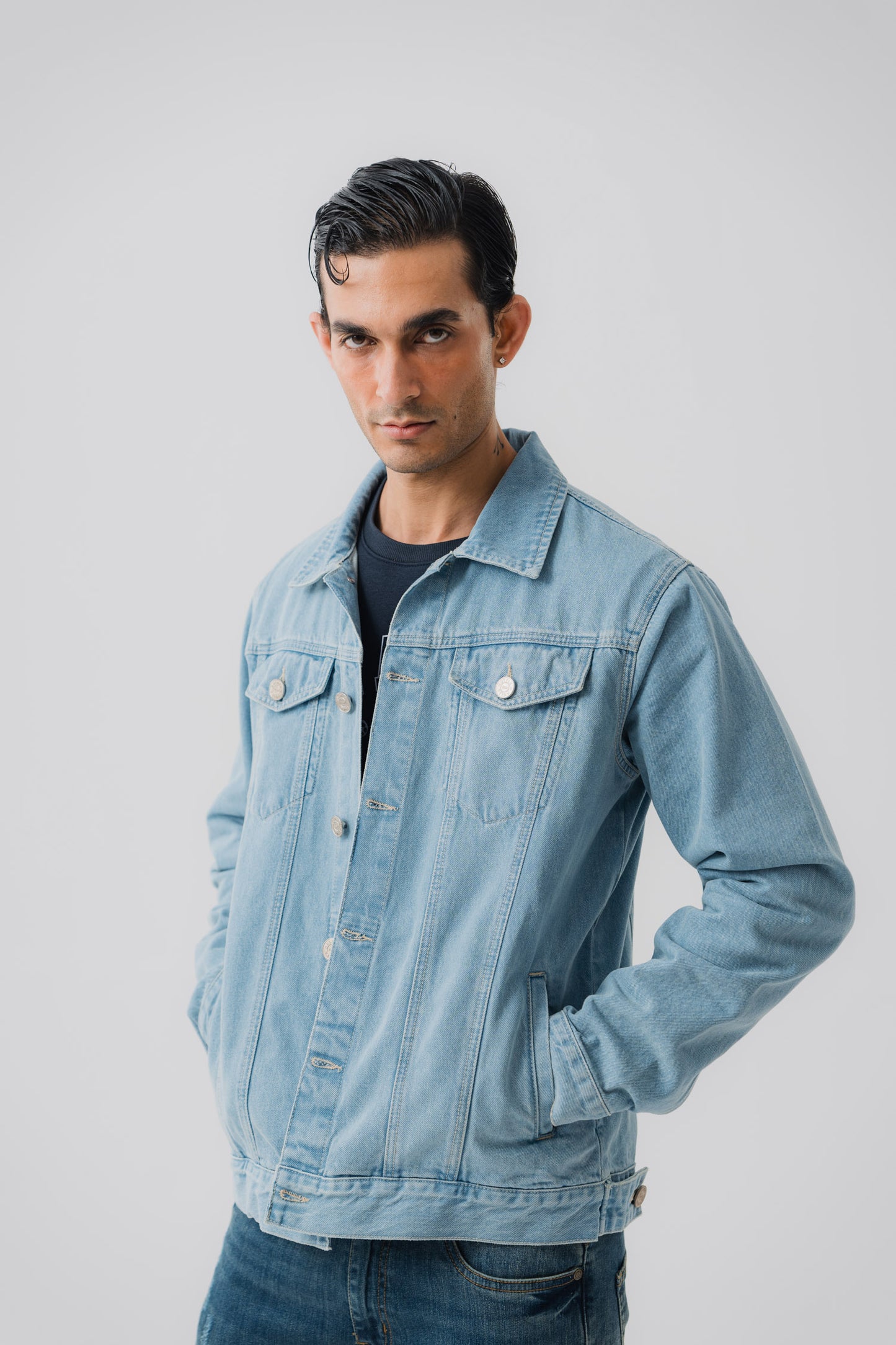Blue Everyday Denim Jacket - Hustle N Holla