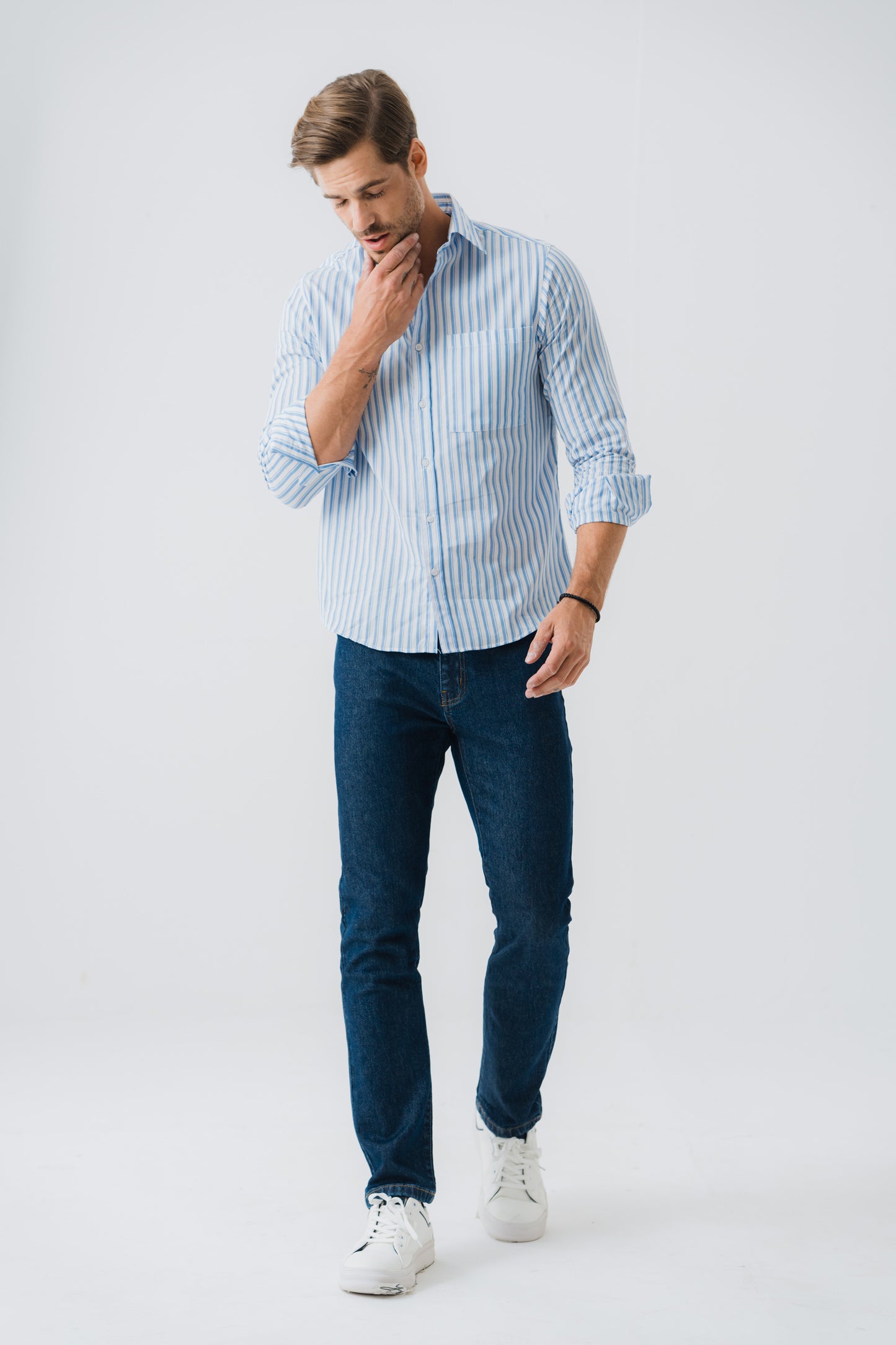 Printed Button-down Shirt - Hustle N Holla