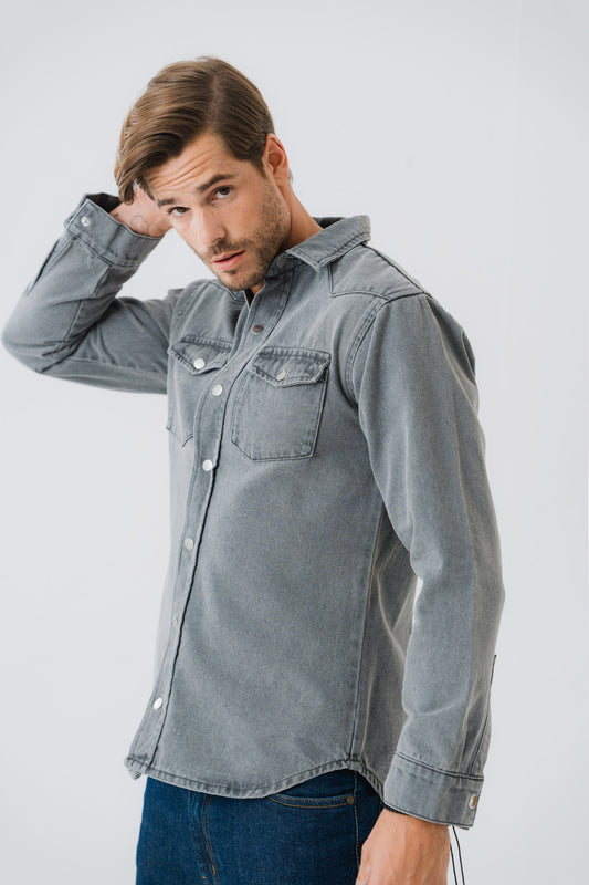 Grey Button Down Shirt