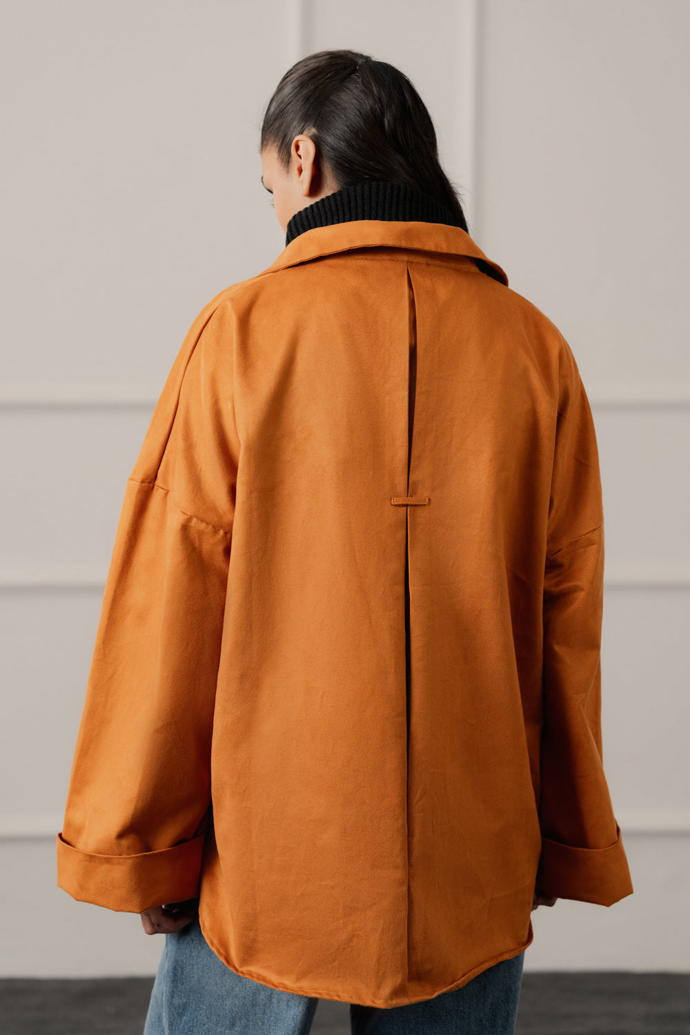 Rust Relaxed Fit Suede Shirt - Hustle N Holla