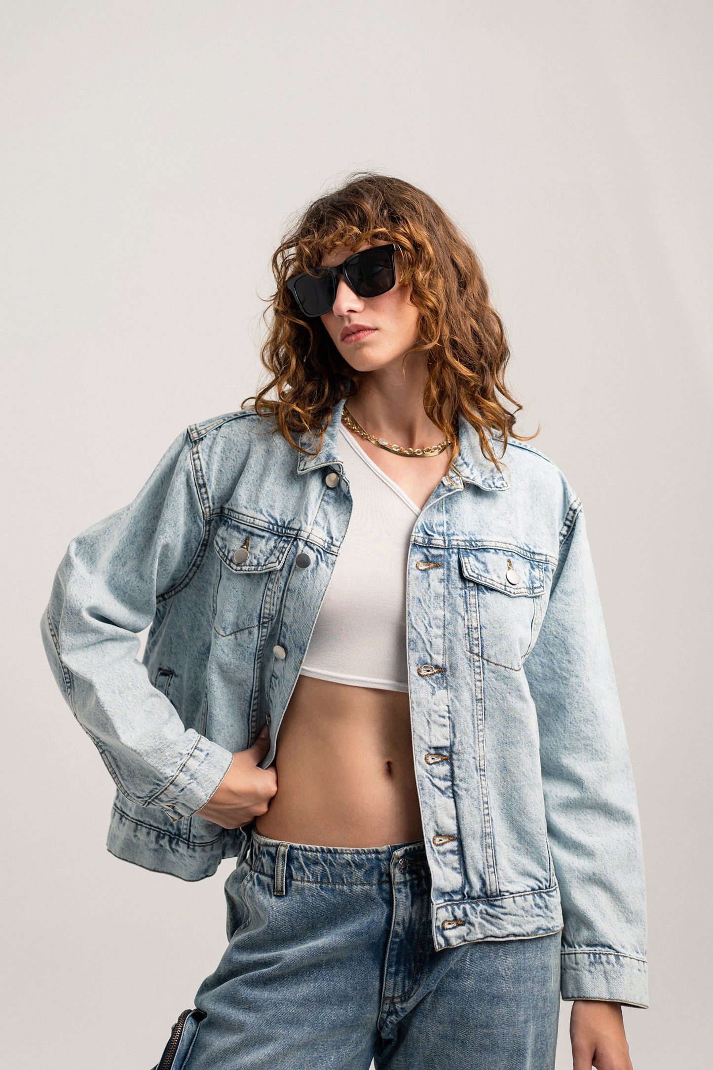 Blue Regular Fit Minor Fault Denim Jacket - Hustle N Holla