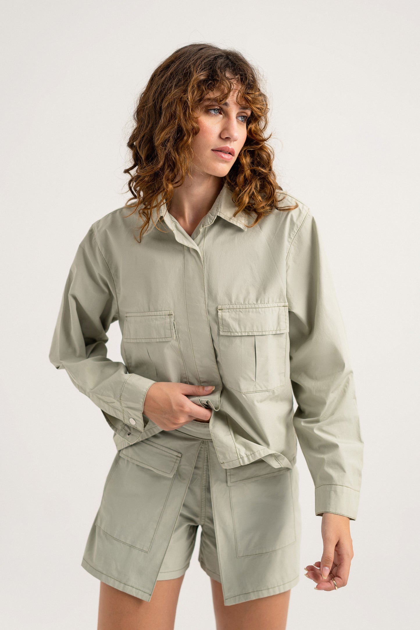 Sage Green Shorts - Hustle N Holla