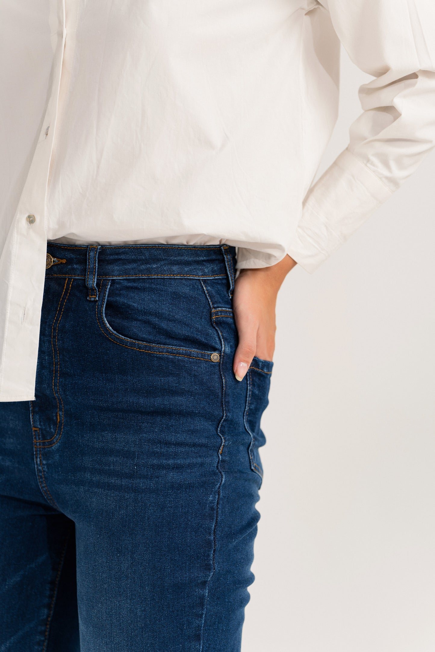 Dark Blue Slim Fit Jeans - Hustle N Holla