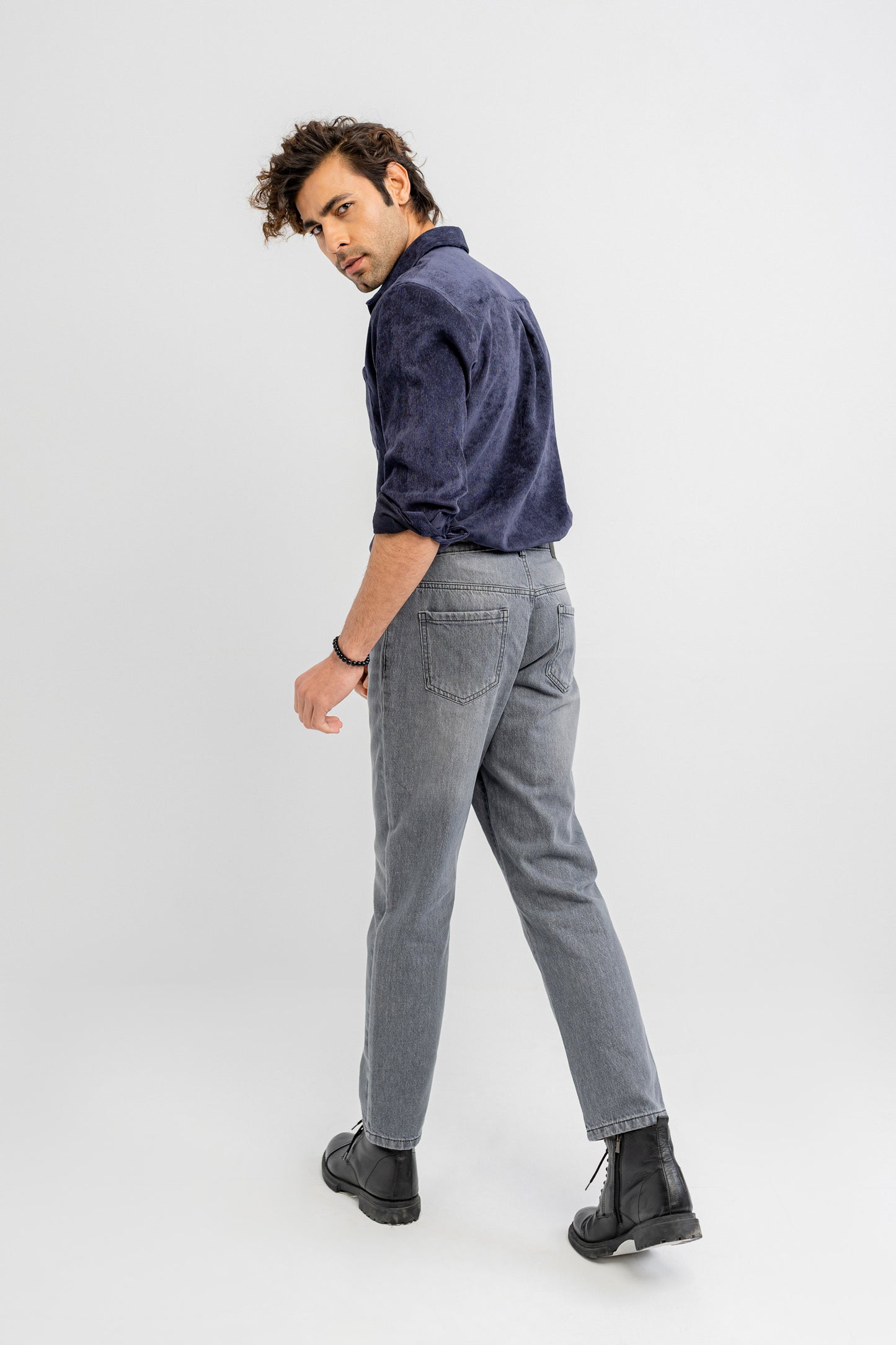 Navy Blue Corduroy Shirt