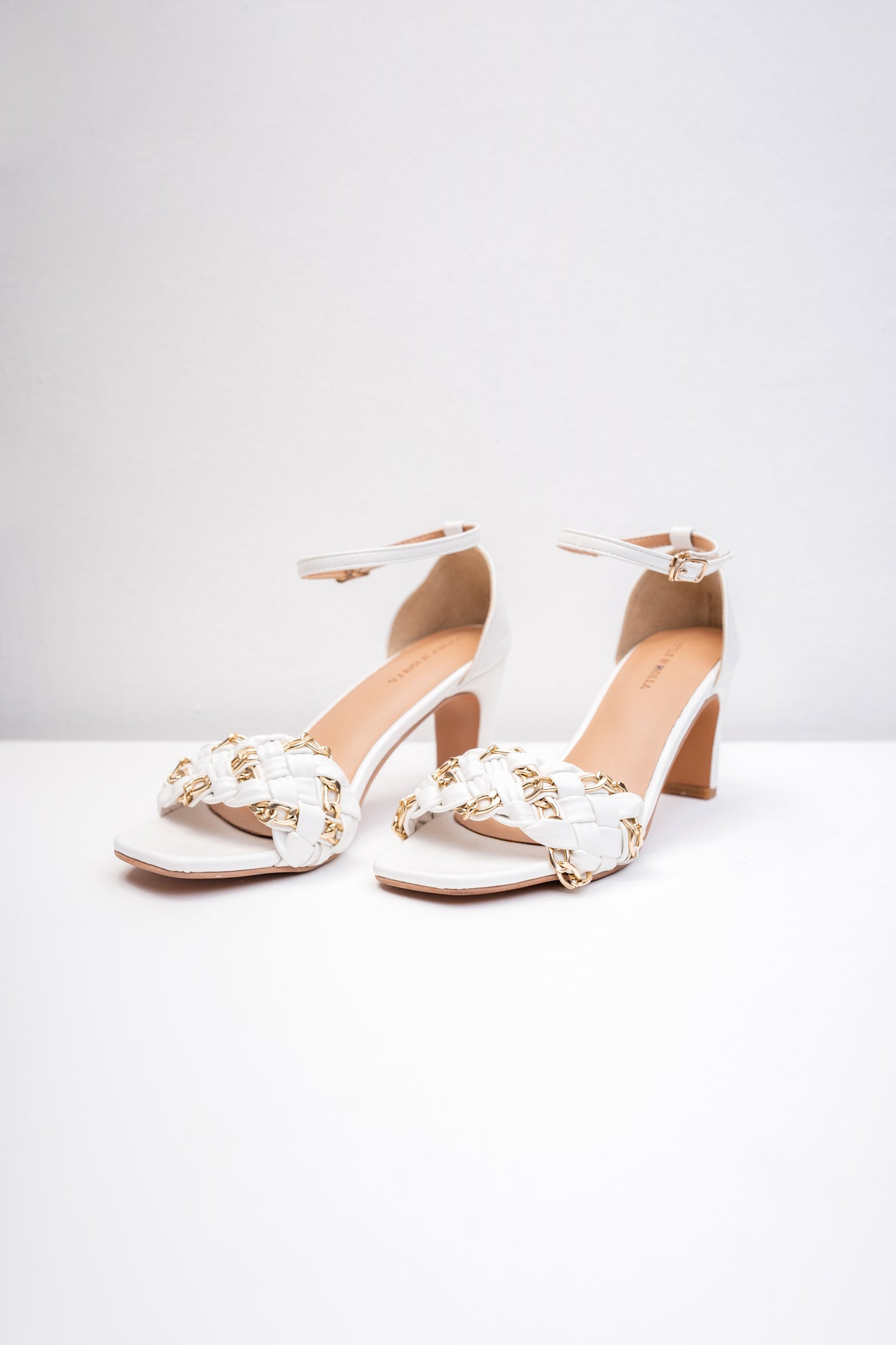 Nora White Heels