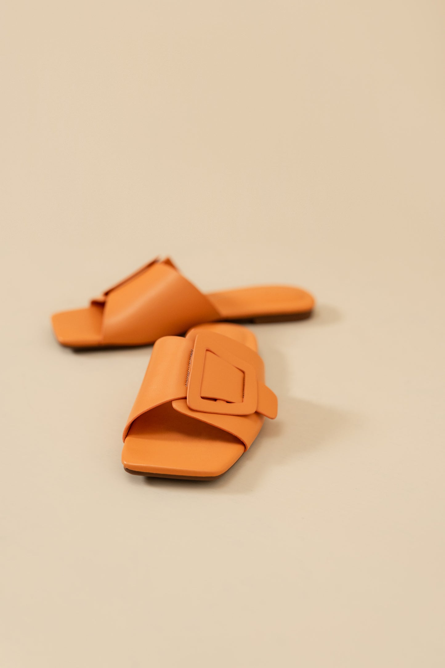 Orange Buckle Flats - Hustle N Holla